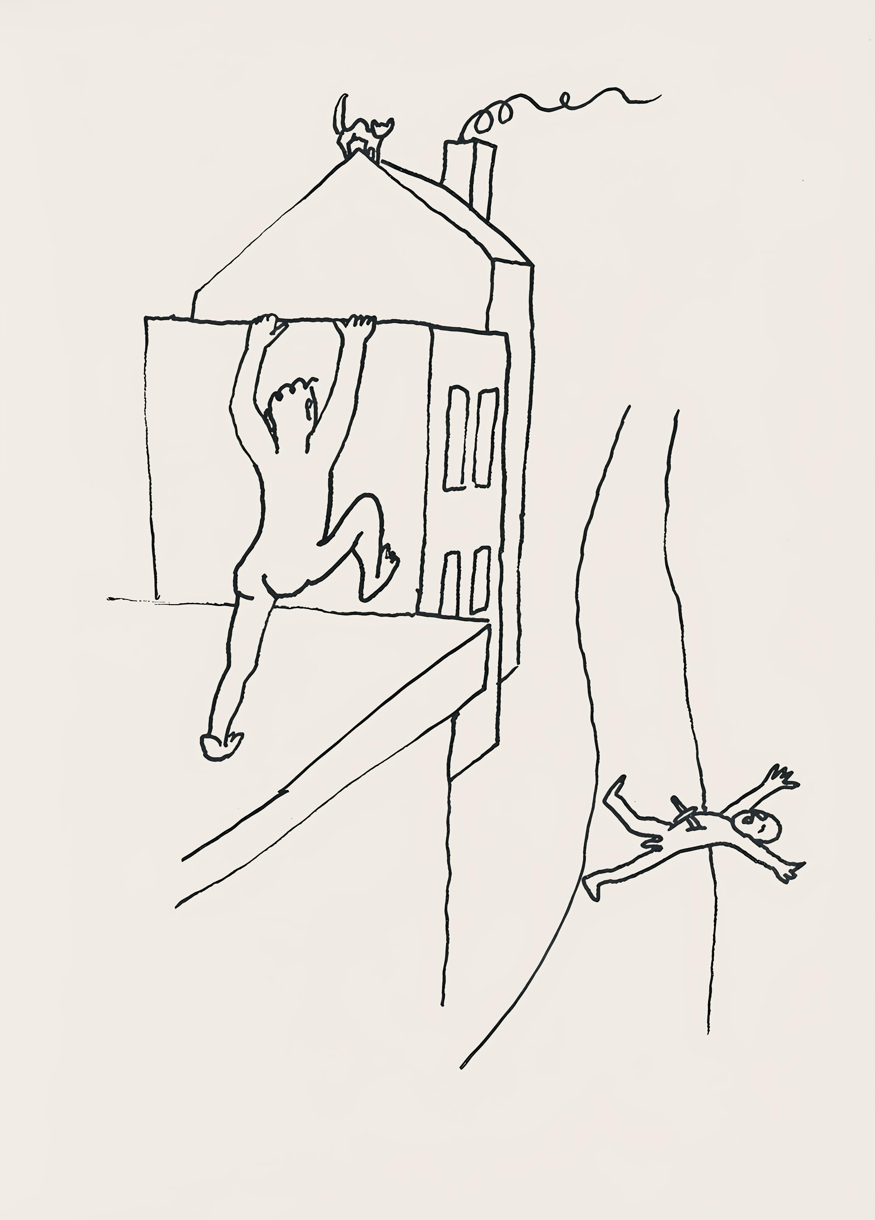 Calder, Komposition, Ein Bestiary (after) (Weiß), Landscape Print, von Alexander Calder
