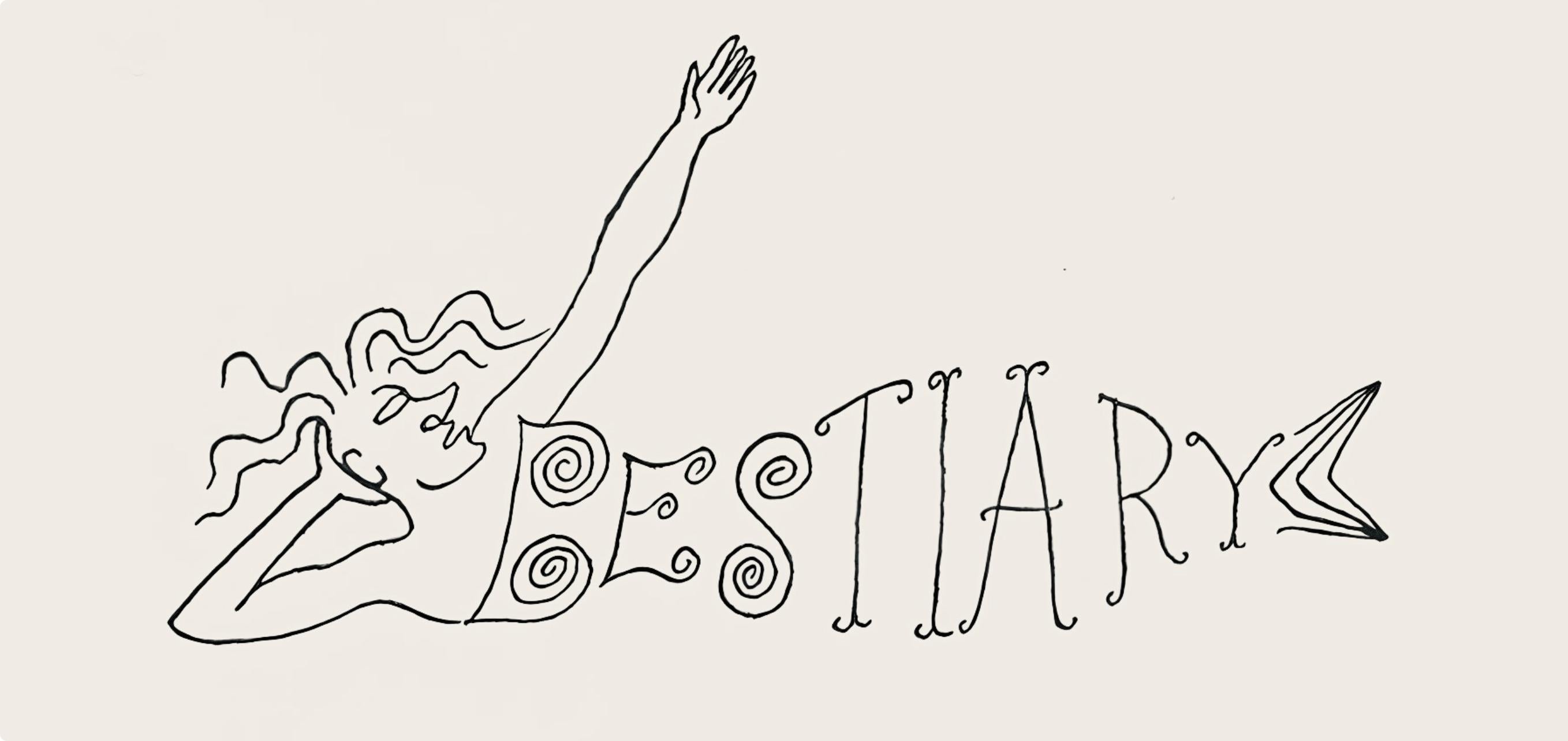 Alexander Calder Landscape Print – Calder, Komposition, Ein Bestiary (after)