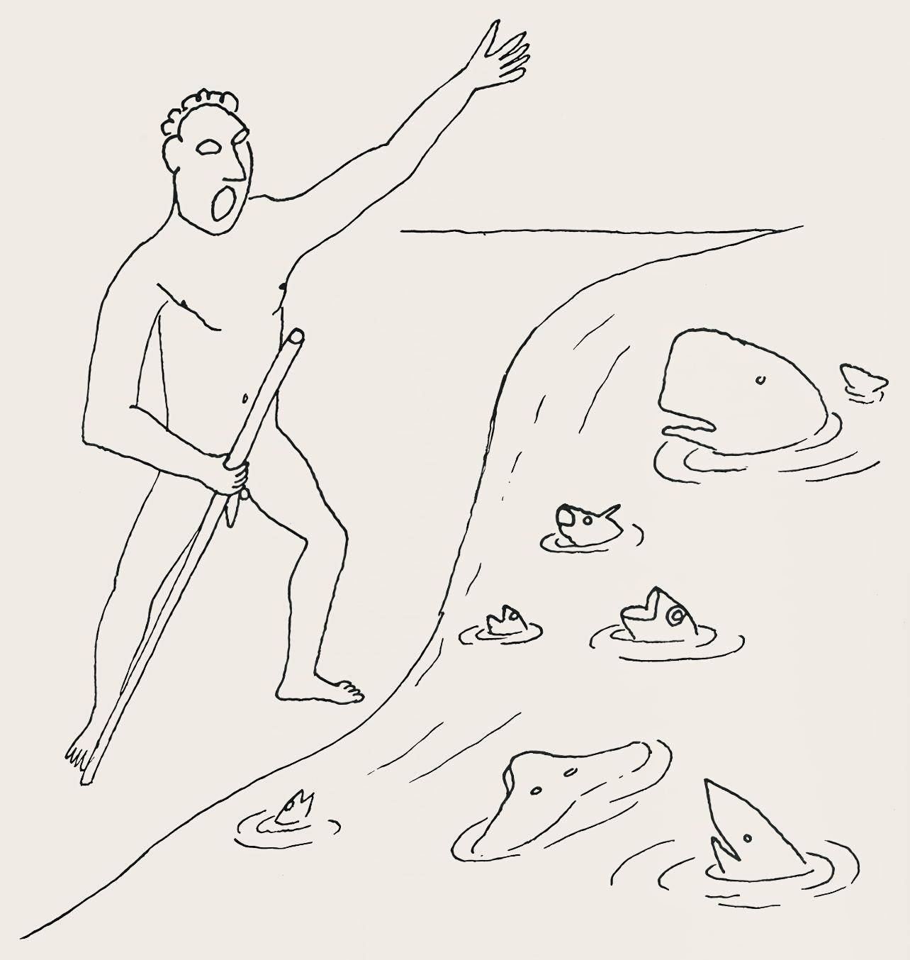 Landscape Print Alexander Calder - Calder, Composition, A Bestiary (après)