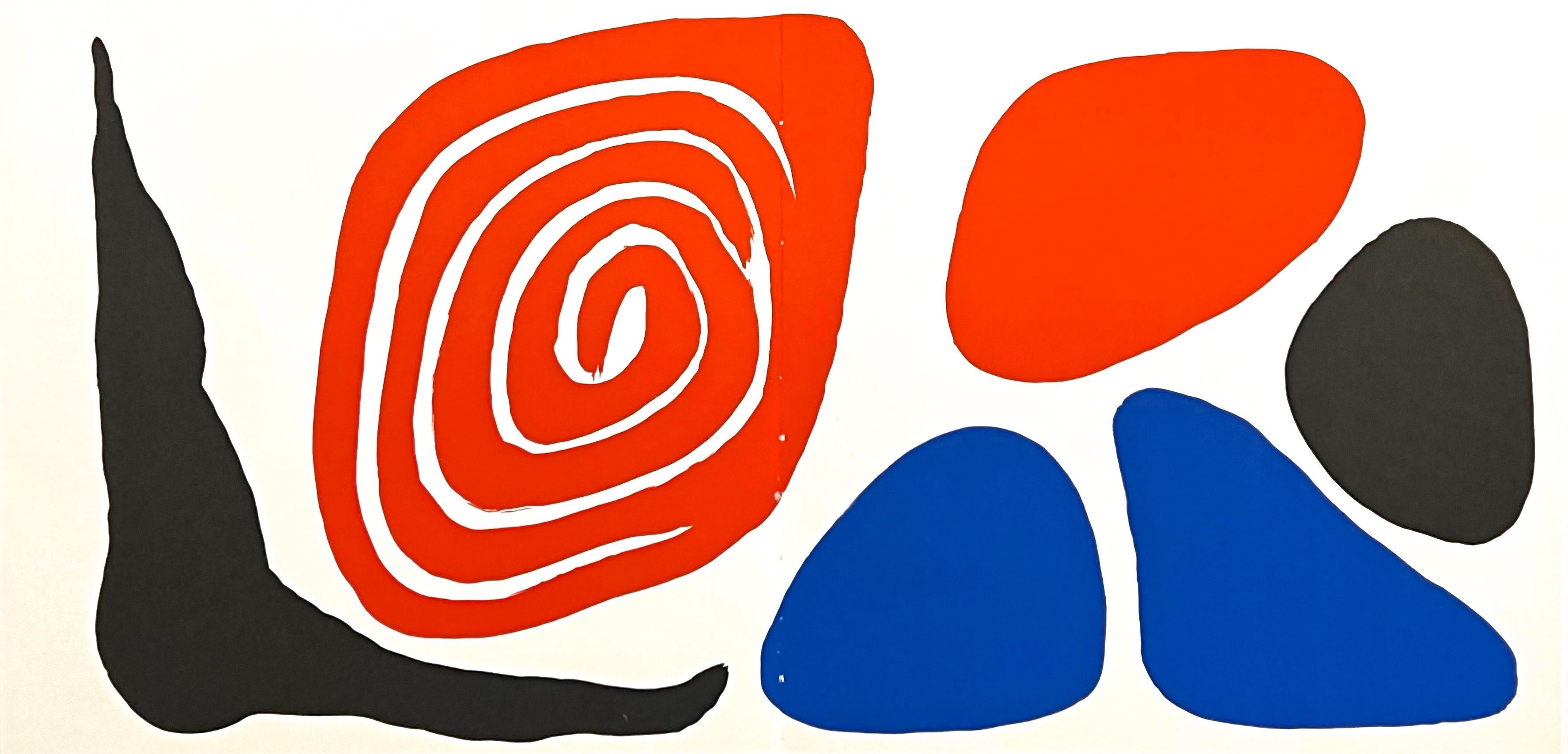 Alexander Calder Abstract Print - Calder, Composition, Autobiographie/Traduction, 1972 (after)