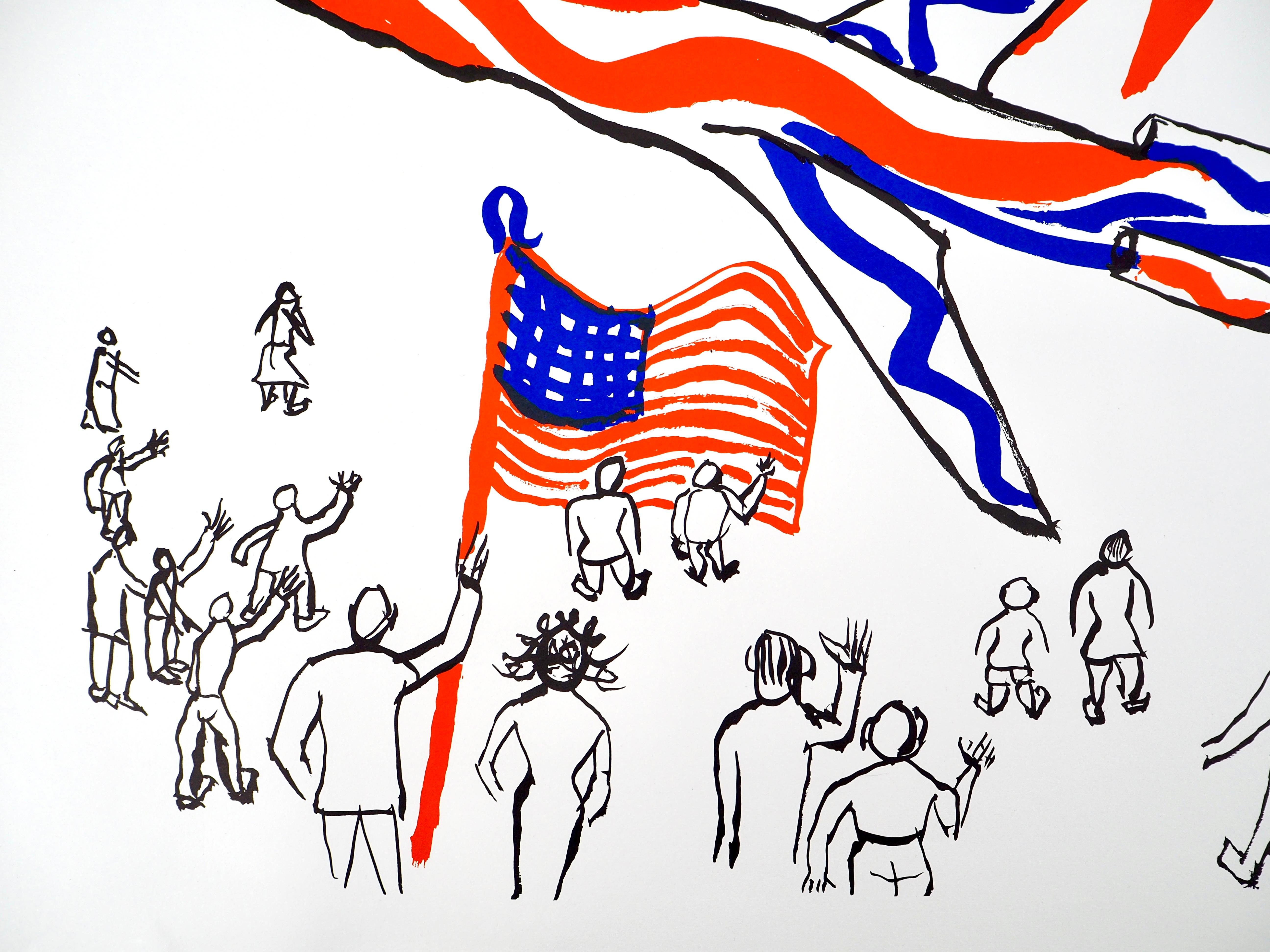 Calder, Composition, Braniff International Airways Flying Colors (after) - Print by Alexander Calder