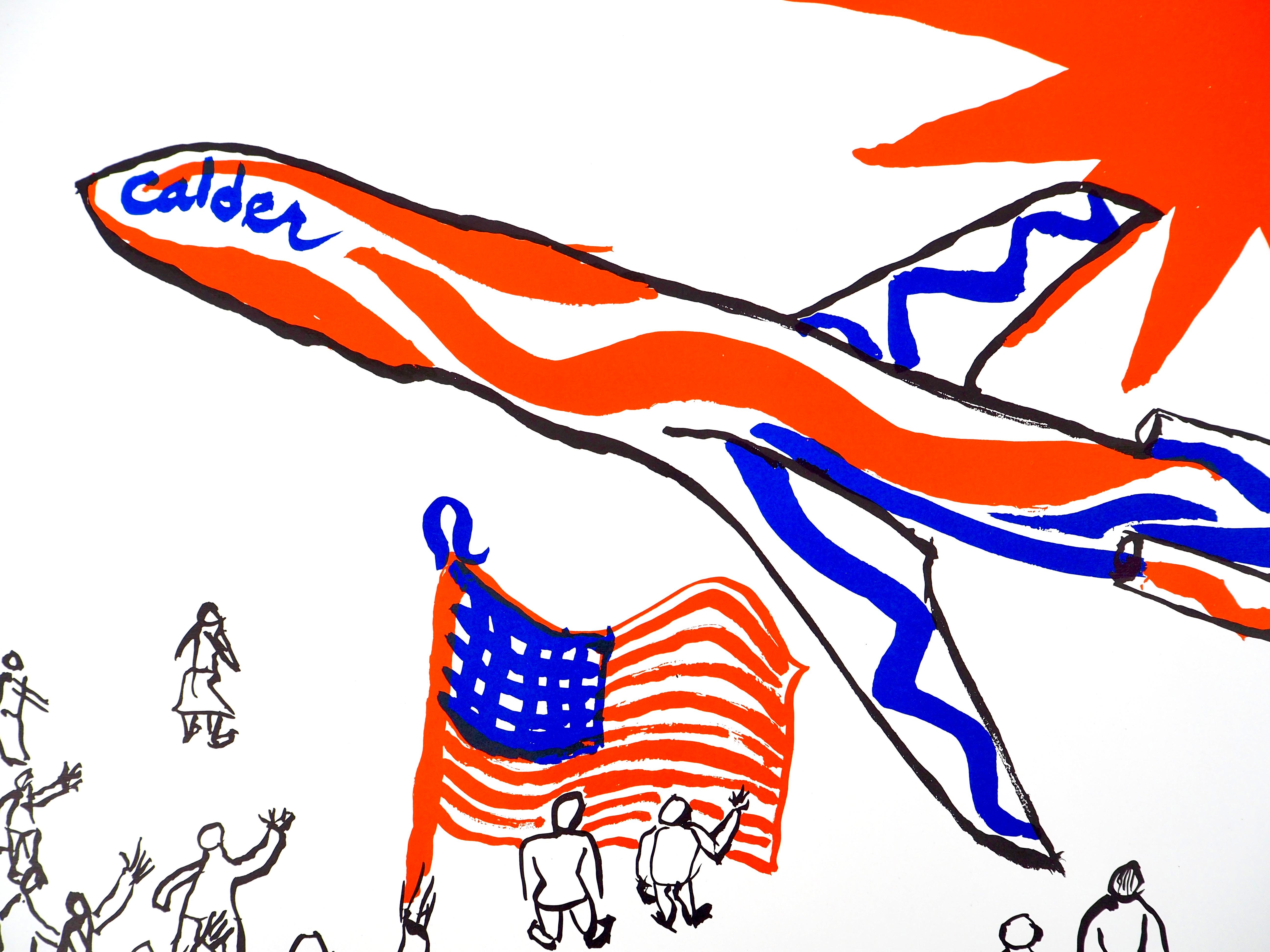 Calder, Composition, Braniff International Airways Flying Colors (after) - Modern Print by Alexander Calder