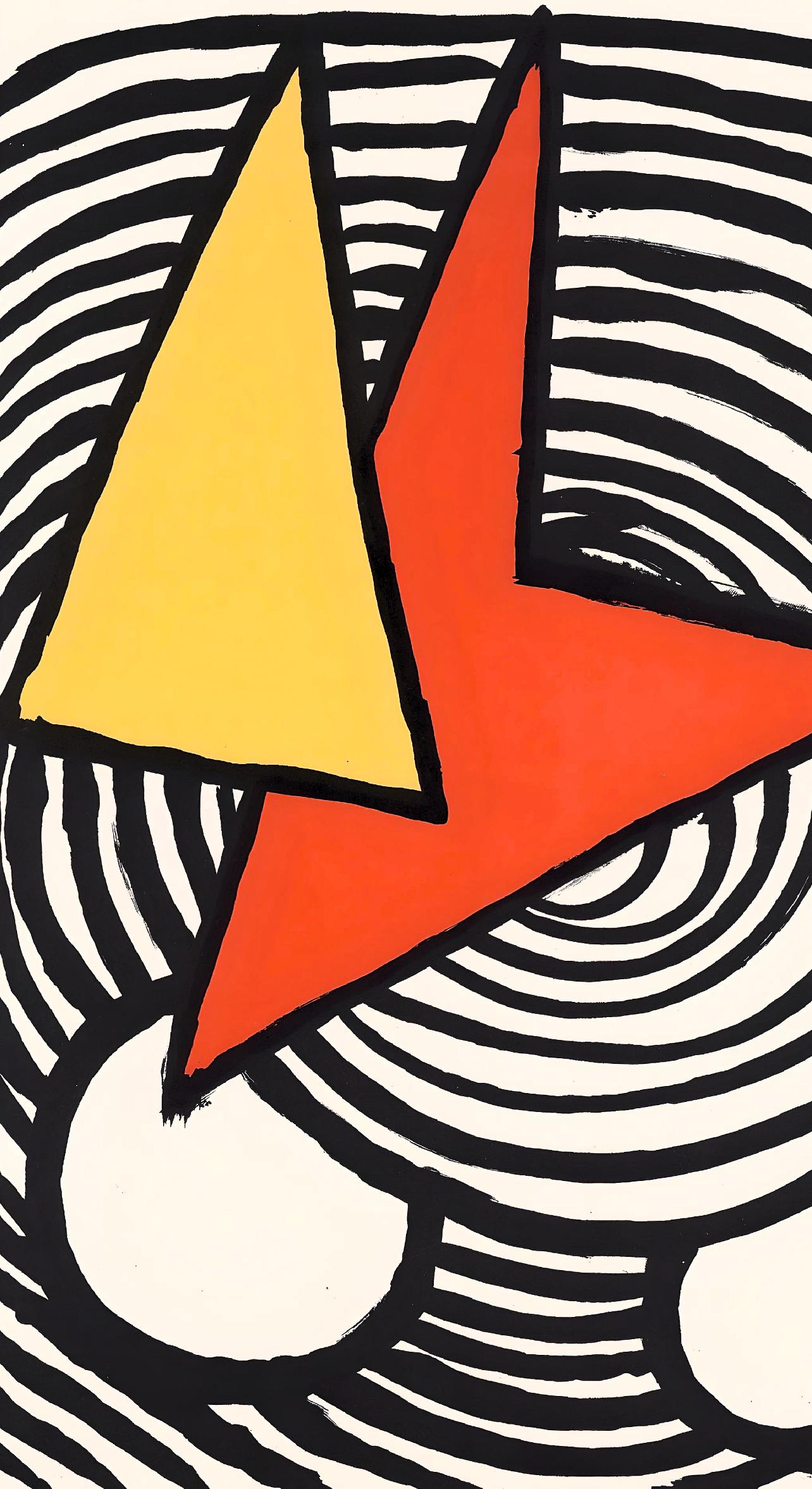 Calder, Composition, Derrière le miroir (d'après) - Print de Alexander Calder