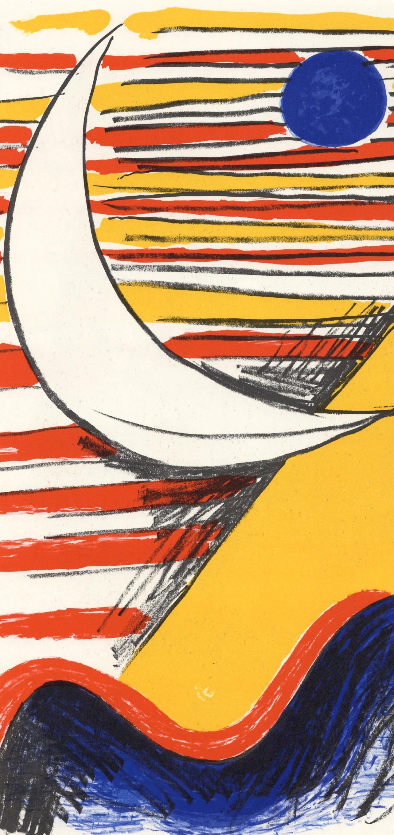 Calder, Composition, Derrière le miroir (d'après) - Print de Alexander Calder