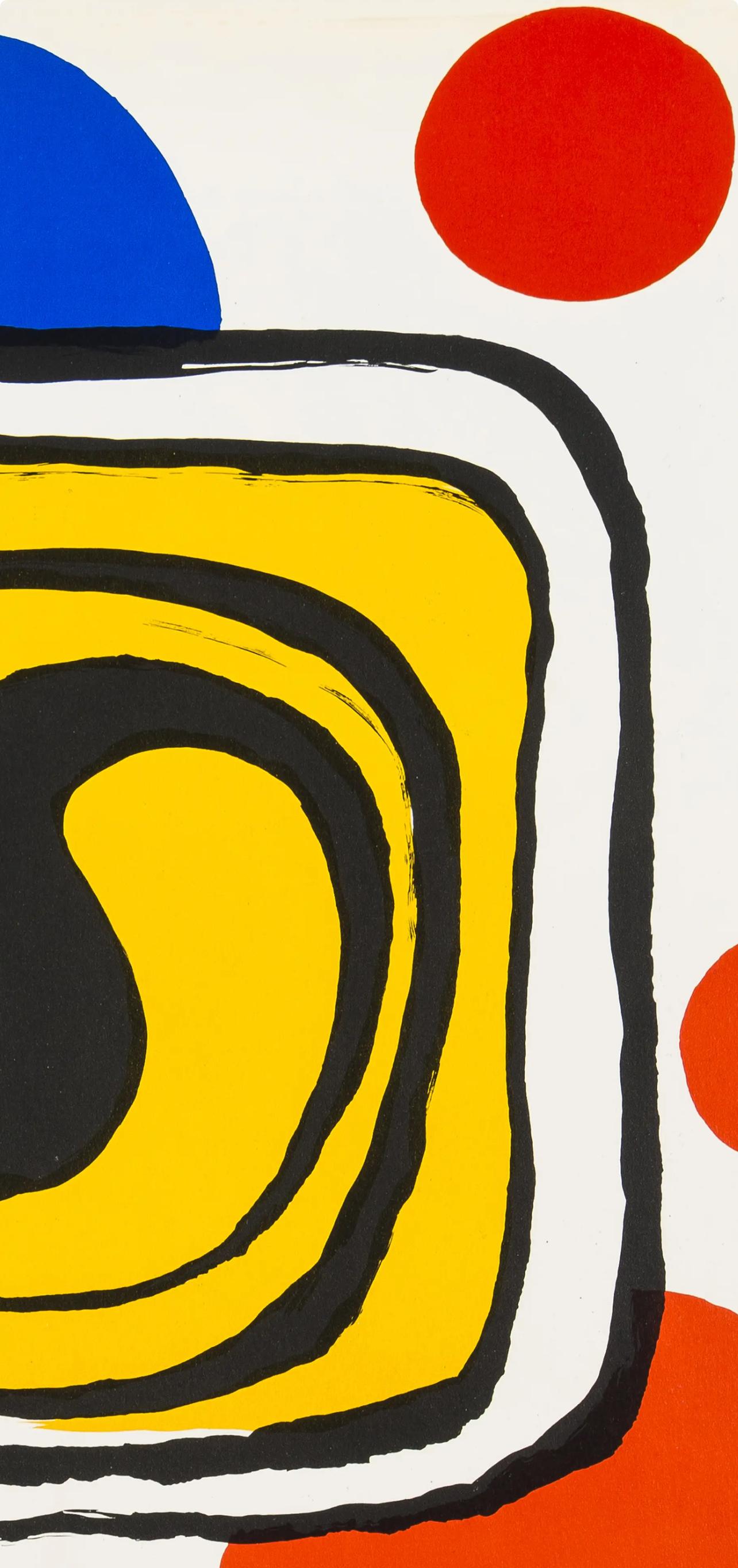 Calder, Composition, Derrière le miroir (d'après) - Moderne Print par Alexander Calder