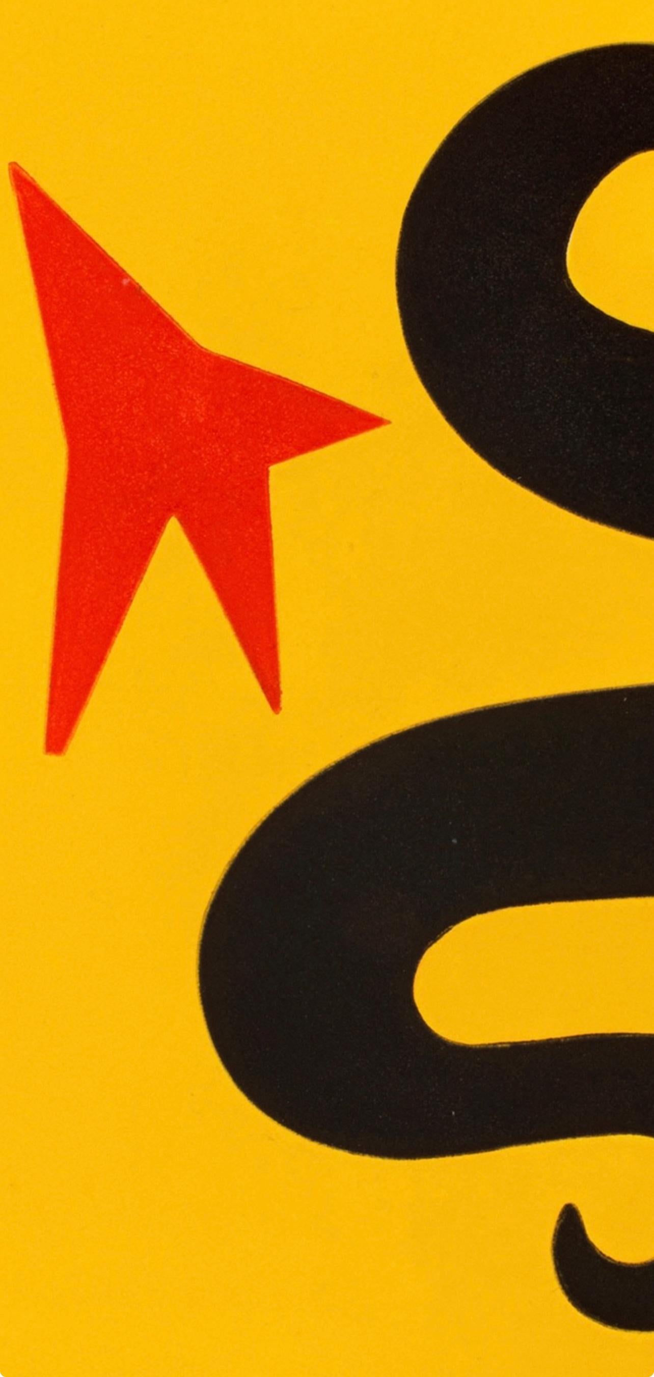 Calder, Composition, Derrière le miroir (d'après) - Moderne Print par Alexander Calder