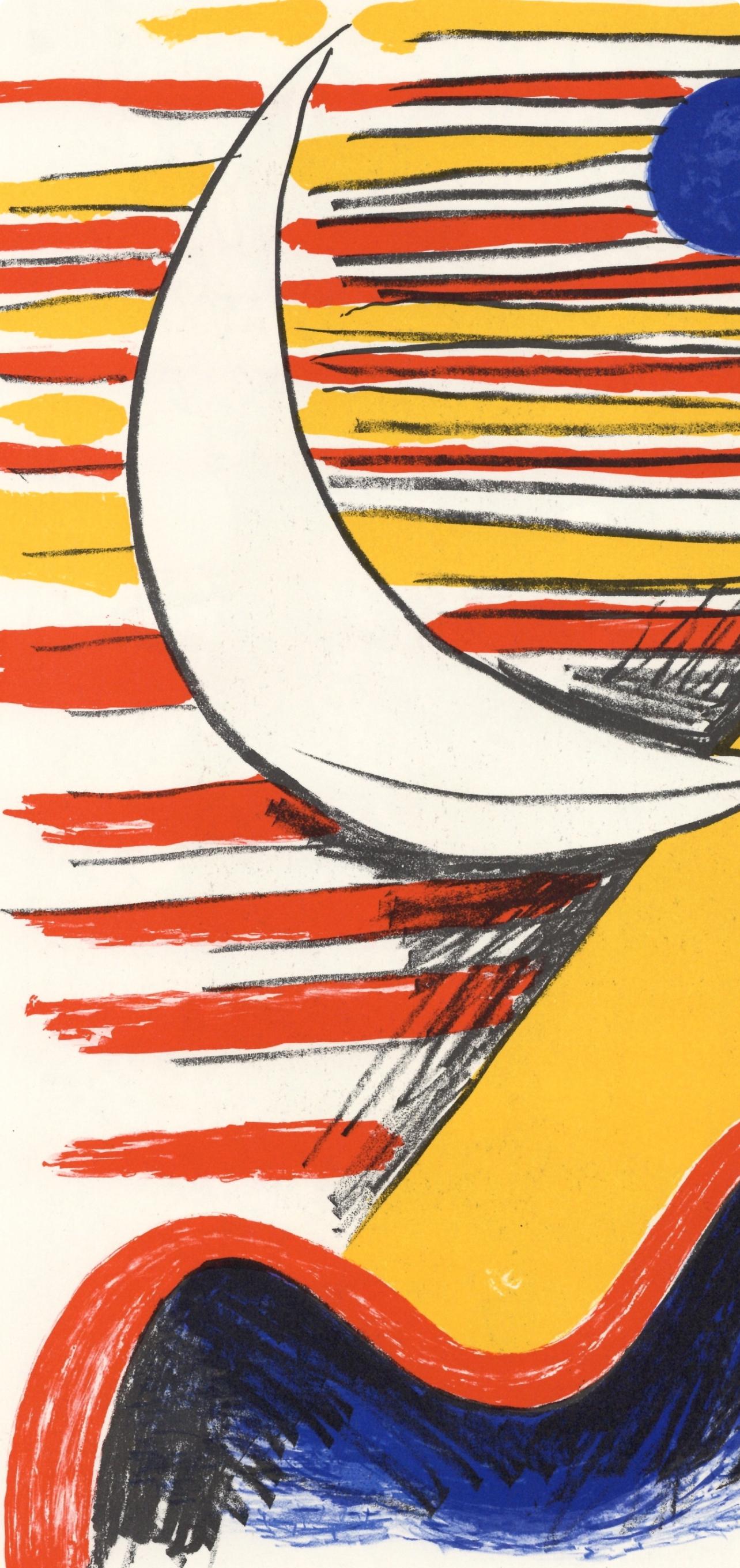 Calder, Composition, Derrière le miroir (d'après) - Moderne Print par Alexander Calder