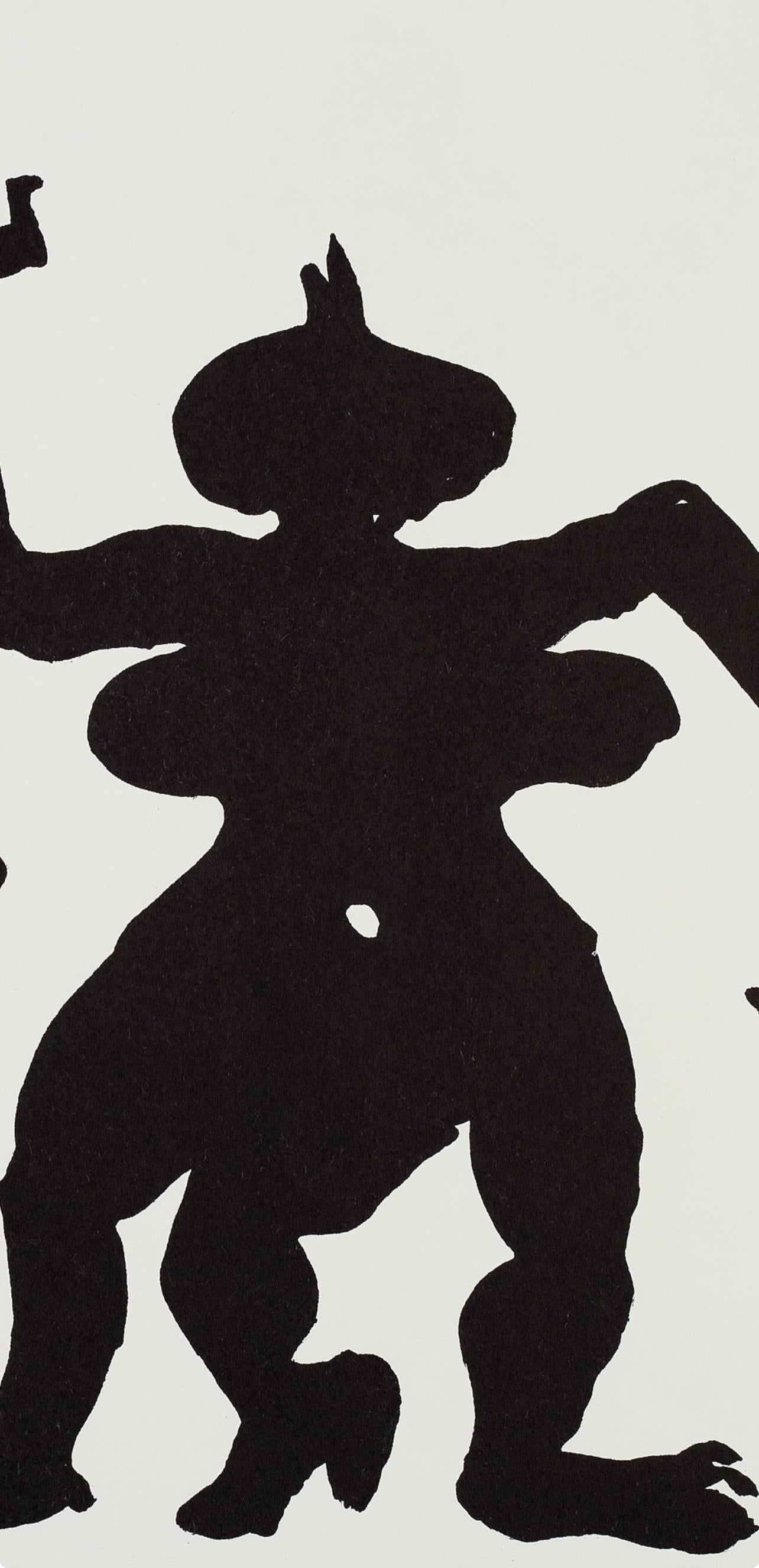 Calder, Composition, Derrière le miroir (d'après) - Gris Abstract Print par Alexander Calder