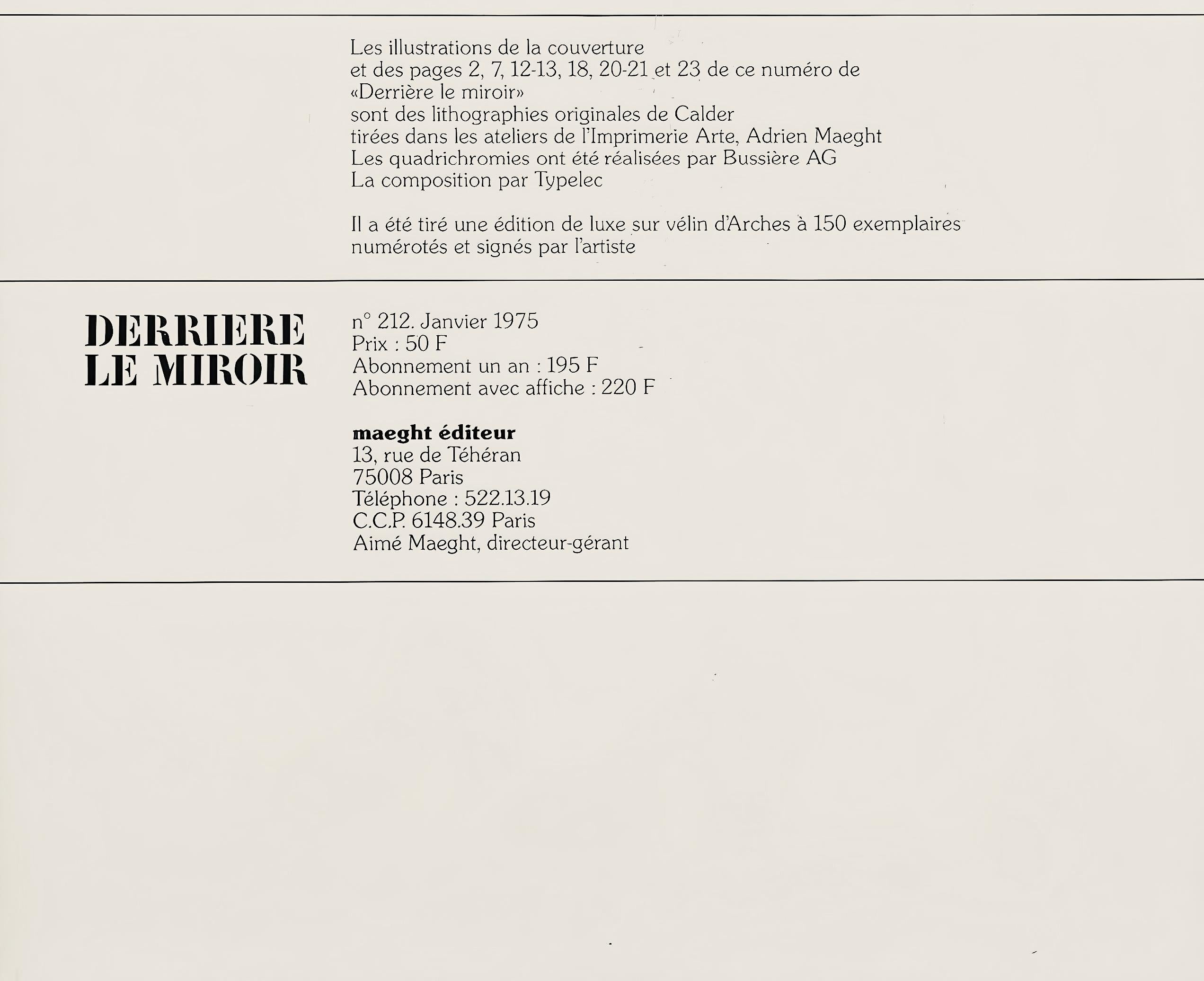 Calder, Composición, Derrière le miroir (después de) en venta 1