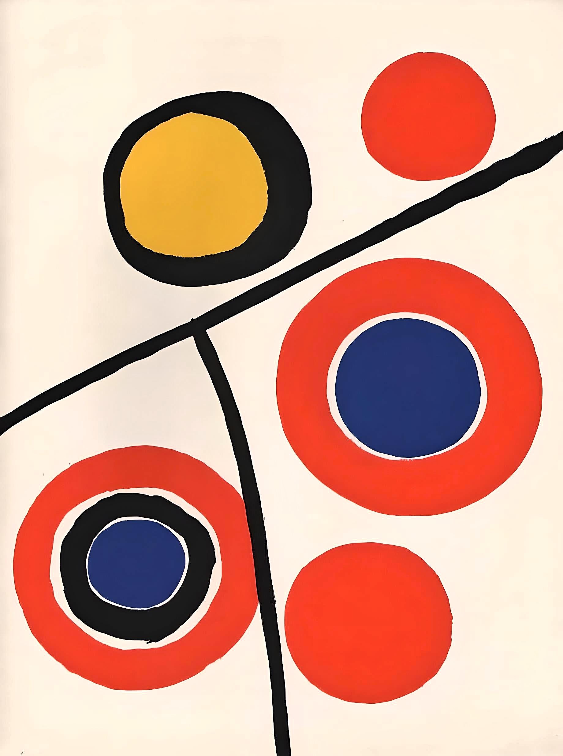 Still-Life Print Alexander Calder - Calder, Composition, Derrière le miroir (d'après)