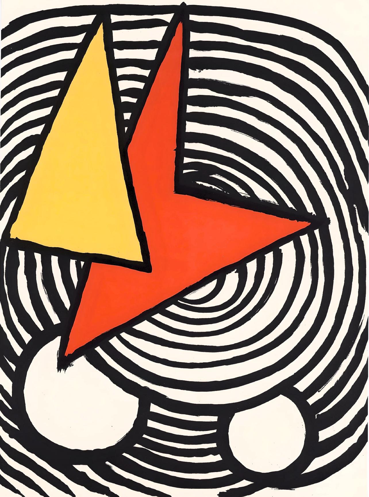 Alexander Calder Abstract Print - Calder, Composition, Derrière le miroir (after)