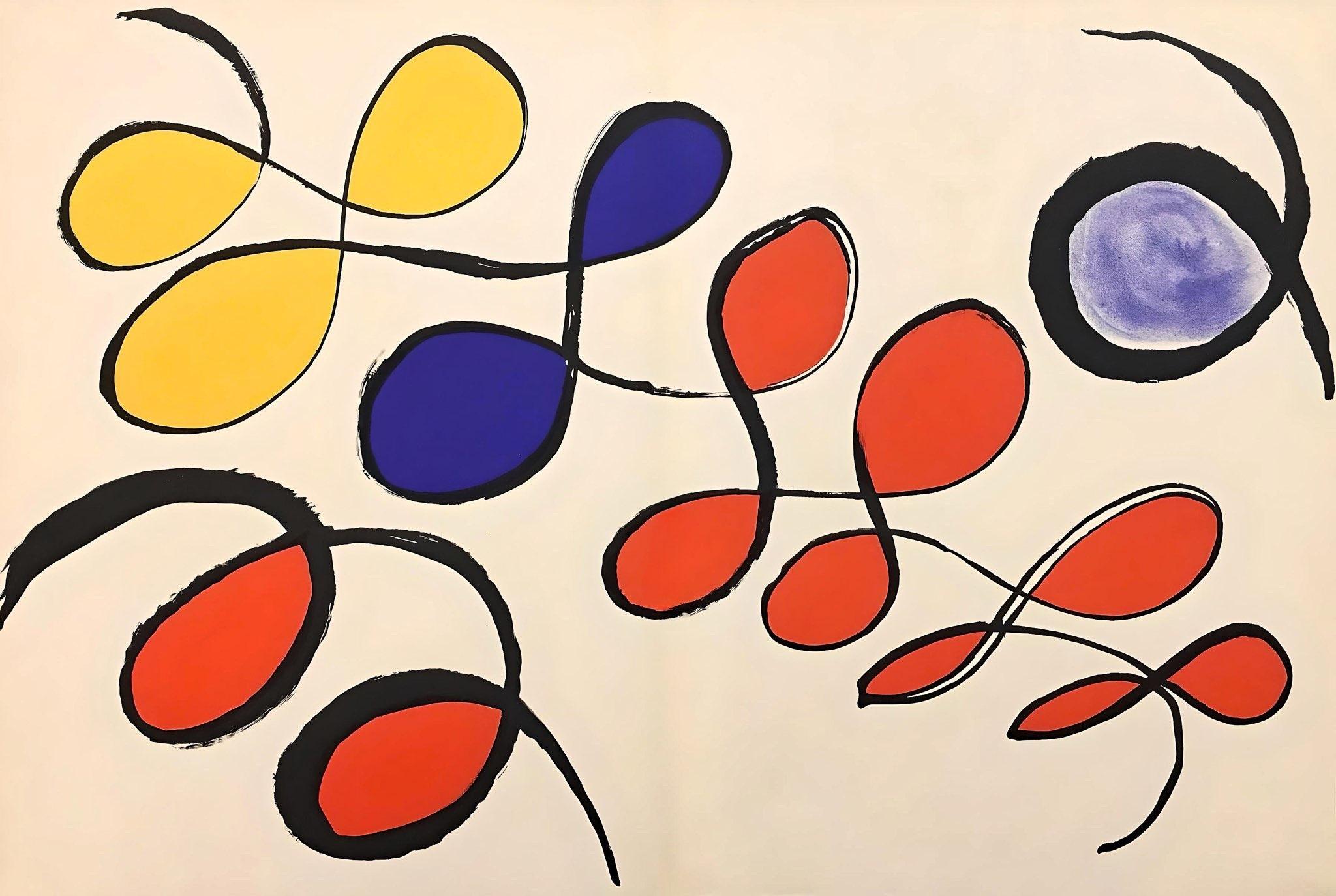 Abstract Print Alexander Calder - Calder, Composition, Derrière le miroir (d'après)