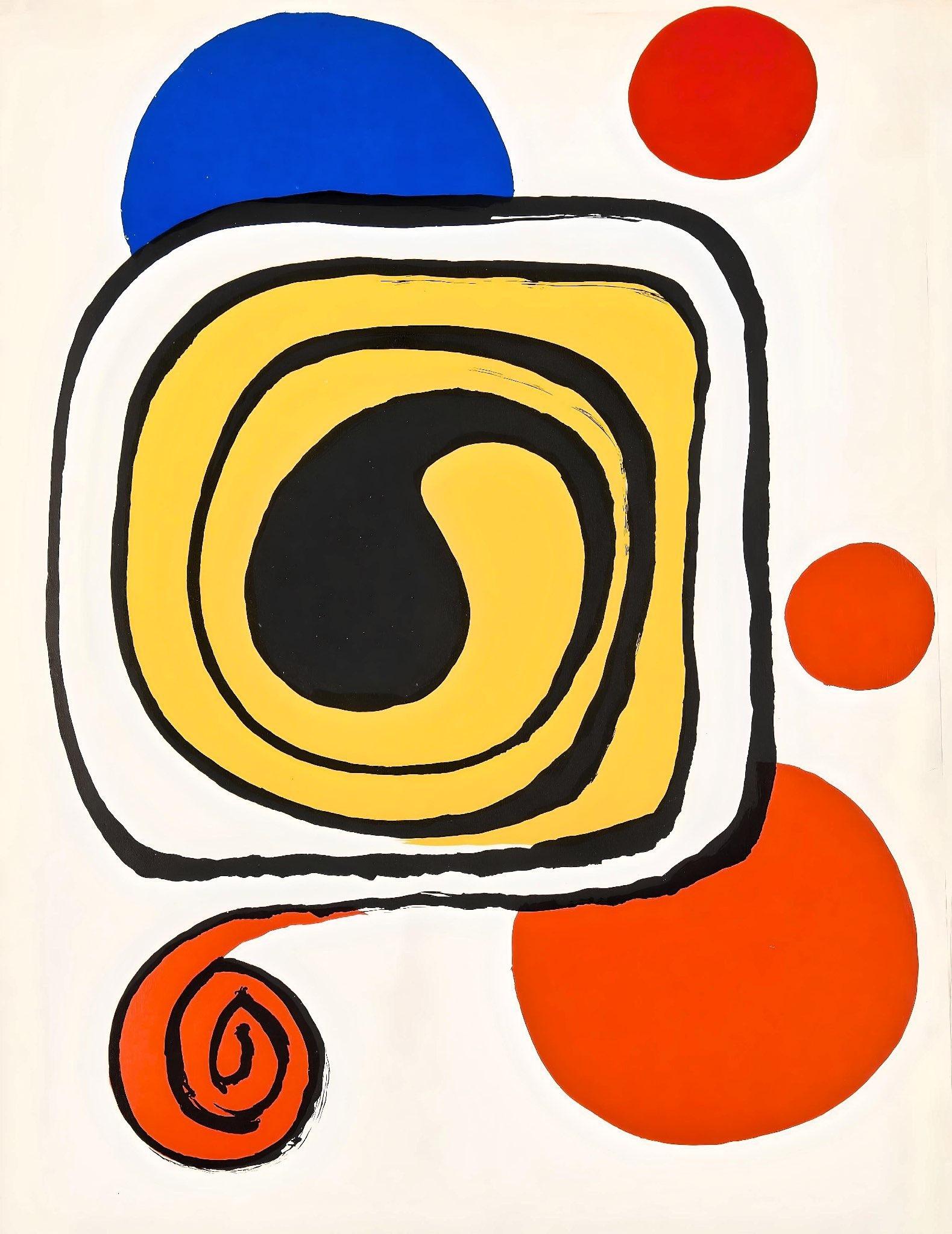 Alexander Calder Abstract Print - Calder, Composition, Derrière le miroir (after)