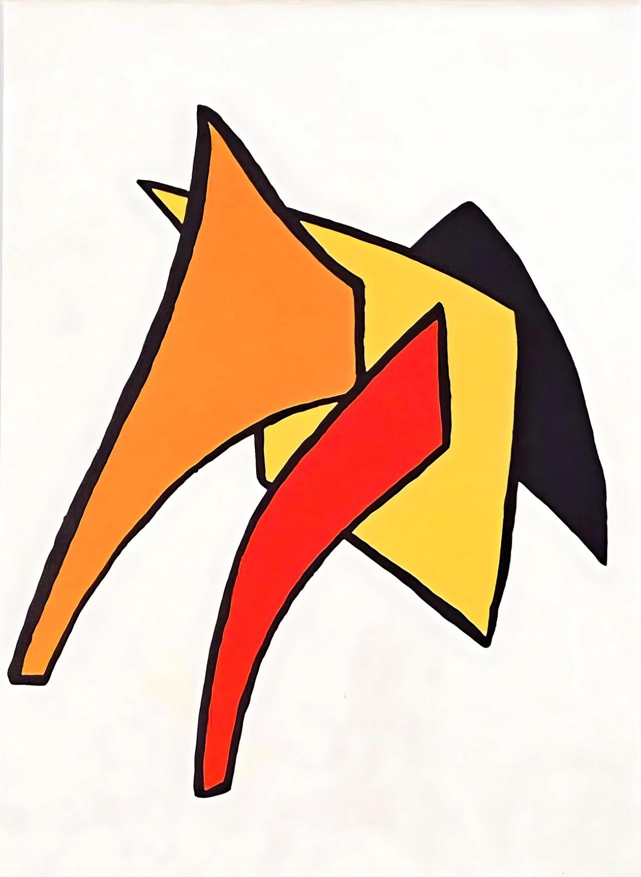 Alexander Calder Abstract Print - Calder, Composition, Derrière le miroir (after)