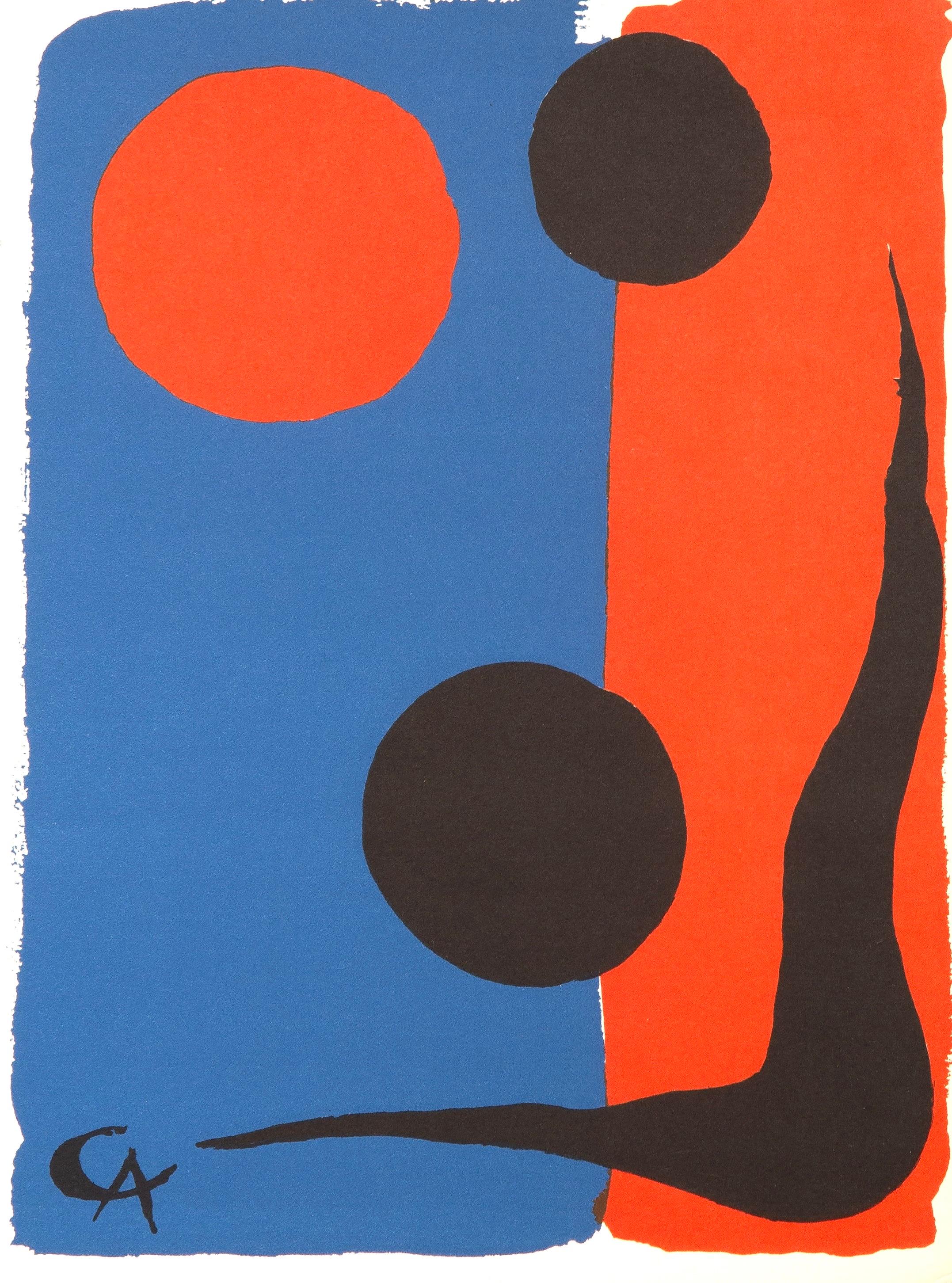 Alexander Calder Abstract Print - Calder, Composition, Derrière le miroir (after)