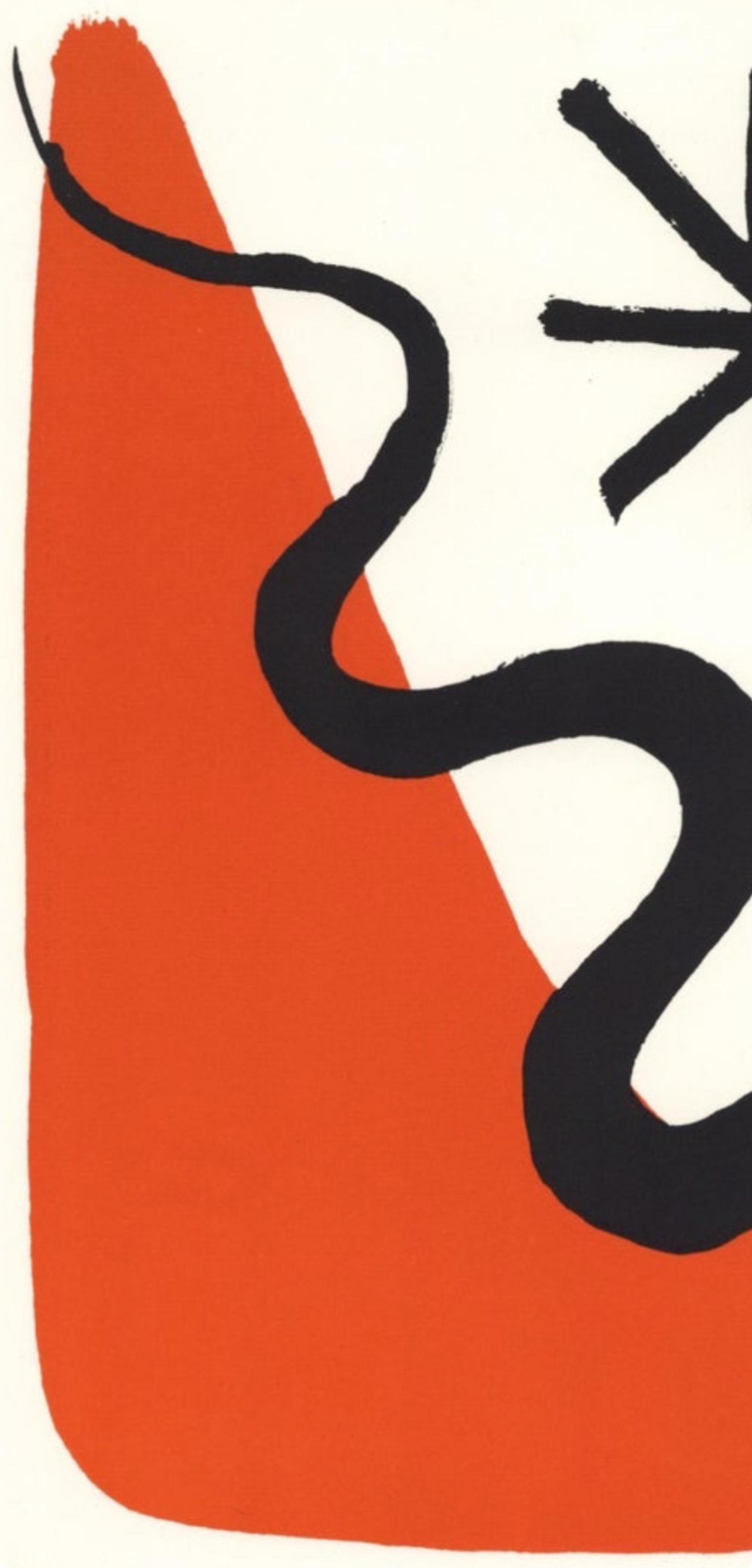 Calder, Composition, Musée National d'Art Moderne, Paris (after) - Red Still-Life Print by Alexander Calder