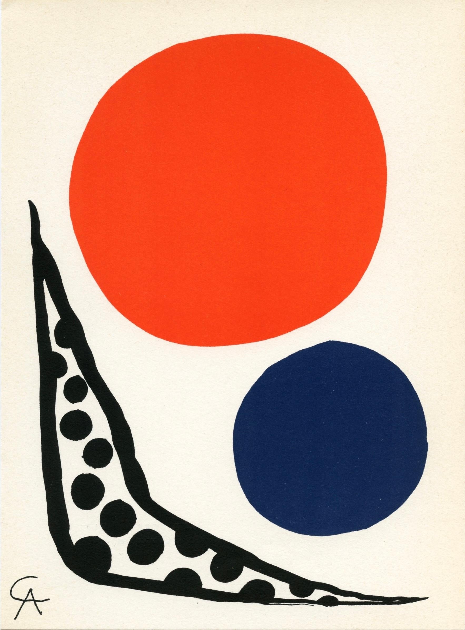 Alexander Calder Landscape Print - Calder, Composition, Prints from the Mourlot Press (after)