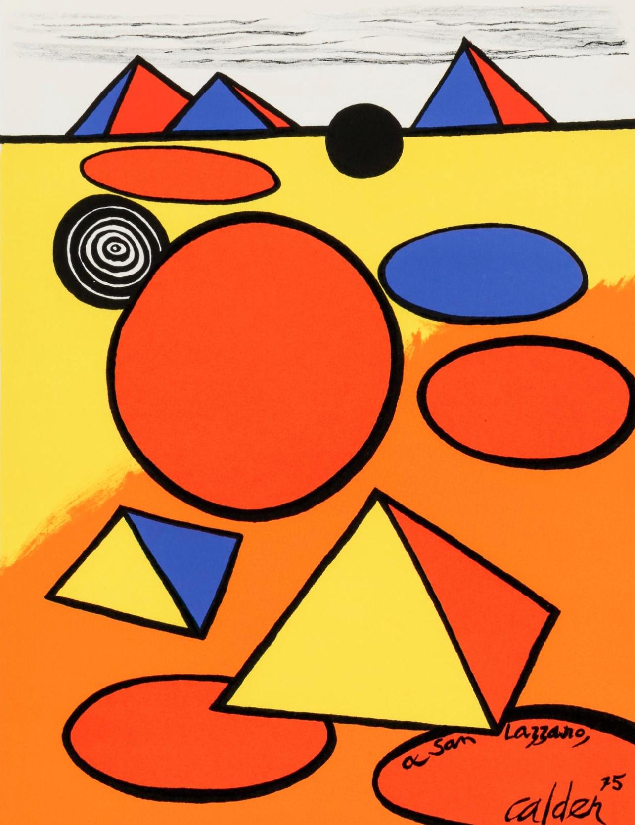 Alexander Calder Abstract Print - Calder, Composition, San Lazzaro et ses Amis, XXe Siècle (after)
