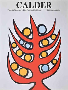 Calder Exhibition Poster - Vintage Screen Print after Alexander Calder - 1976