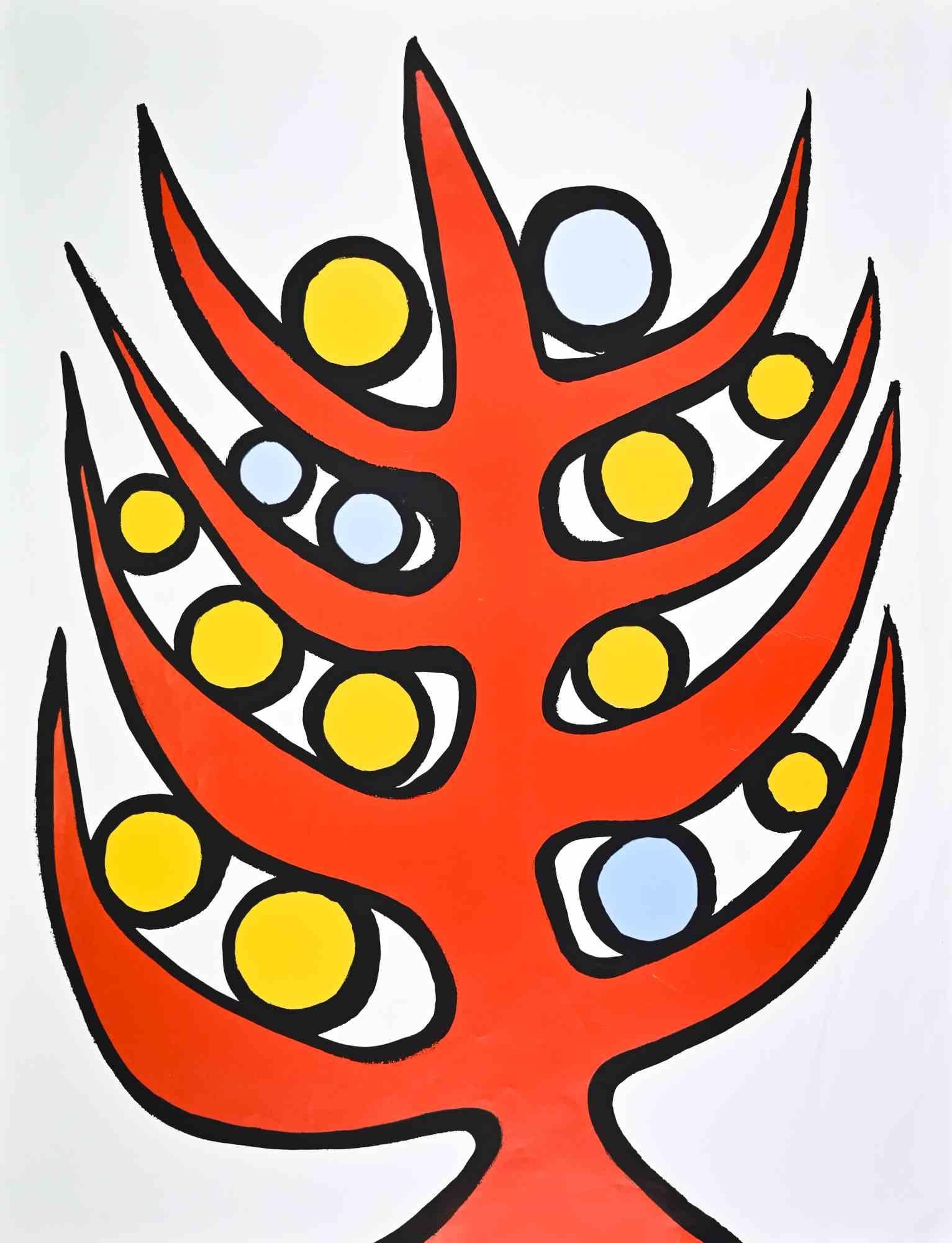 Affiche de l'exposition Calder - Sérigraphie vintage d'après Alexander Calder - 1976