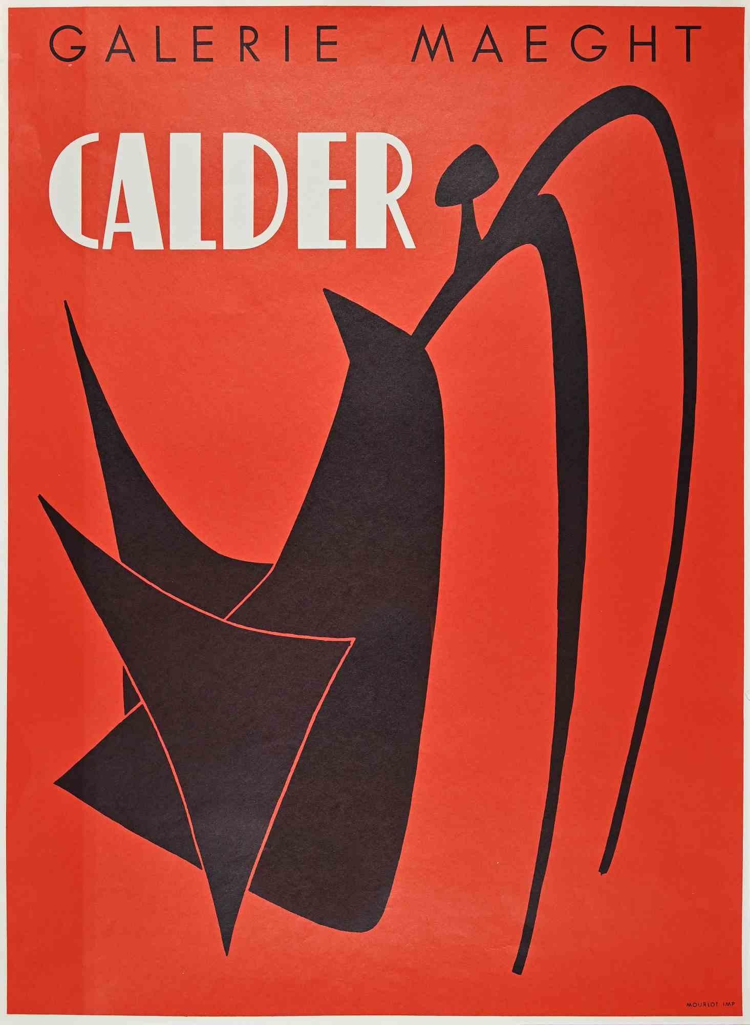 Calder in red is vintage poster realized after Alexander Calder in the 1970s.

Colour lithograph on paper. Not signed

Published by Galerie Maeght, Paris.

Good conditions except for right margin tiny marginal print spot 

The artwork is the