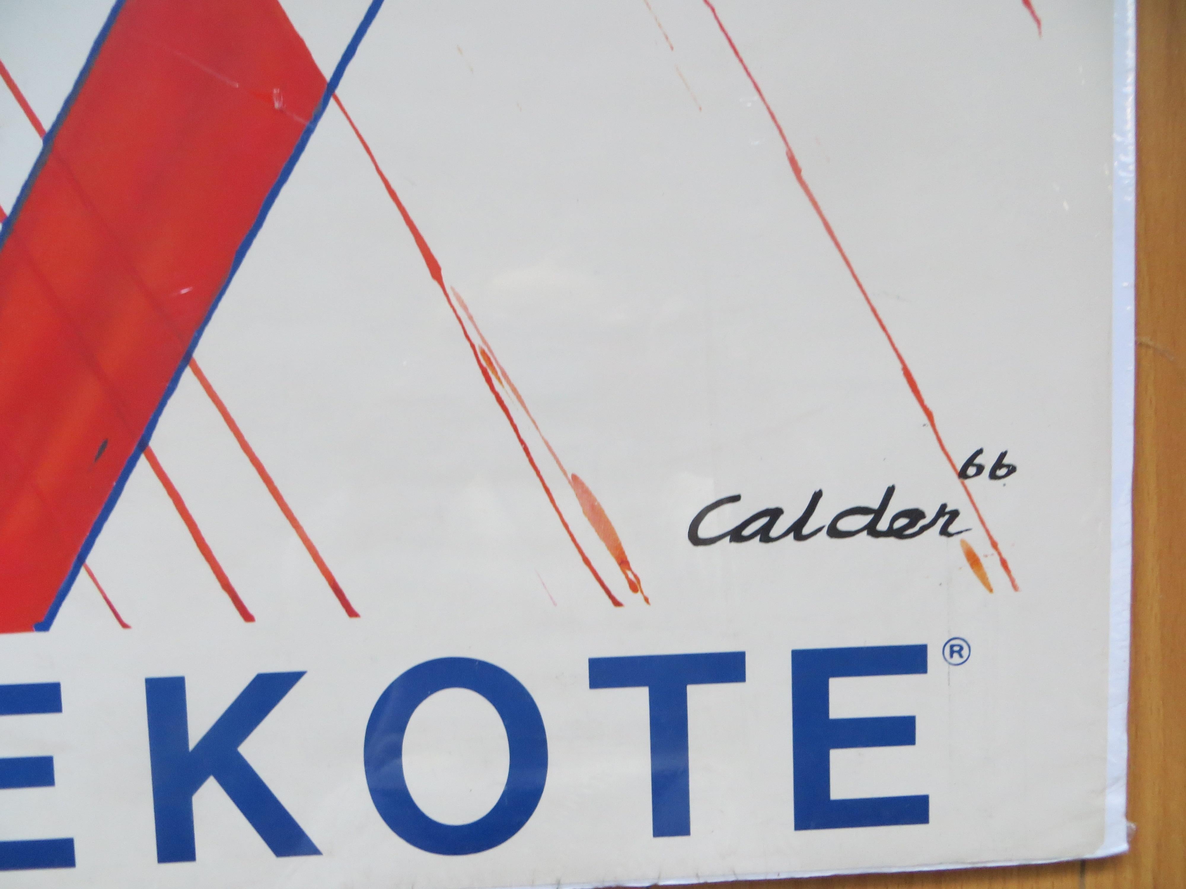 Affiche de Calder Kromekote, lithographie  Calder 1