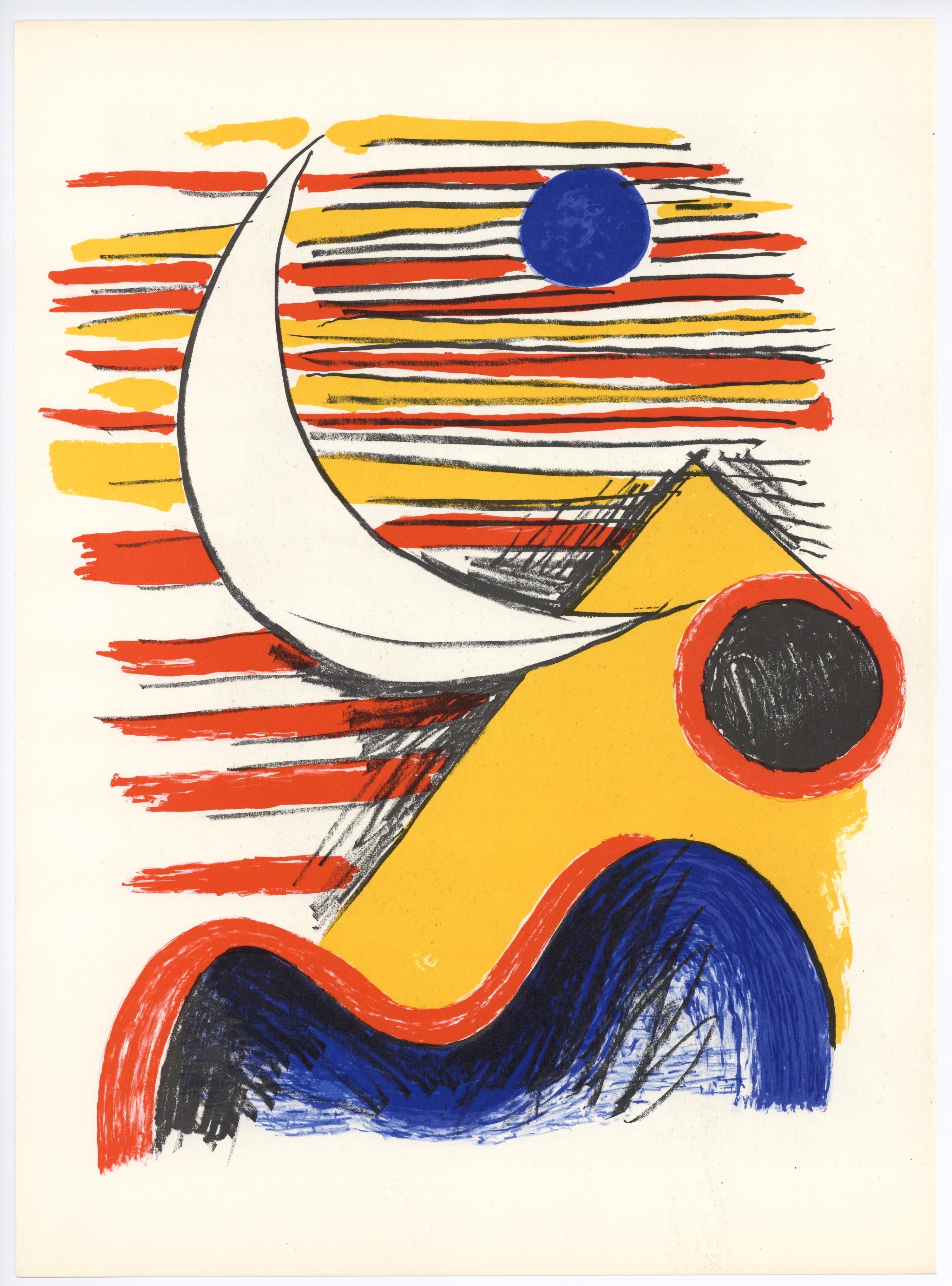 Calder, La Lune et la Montagne jaune, Derrière le miroir (after) For Sale 2