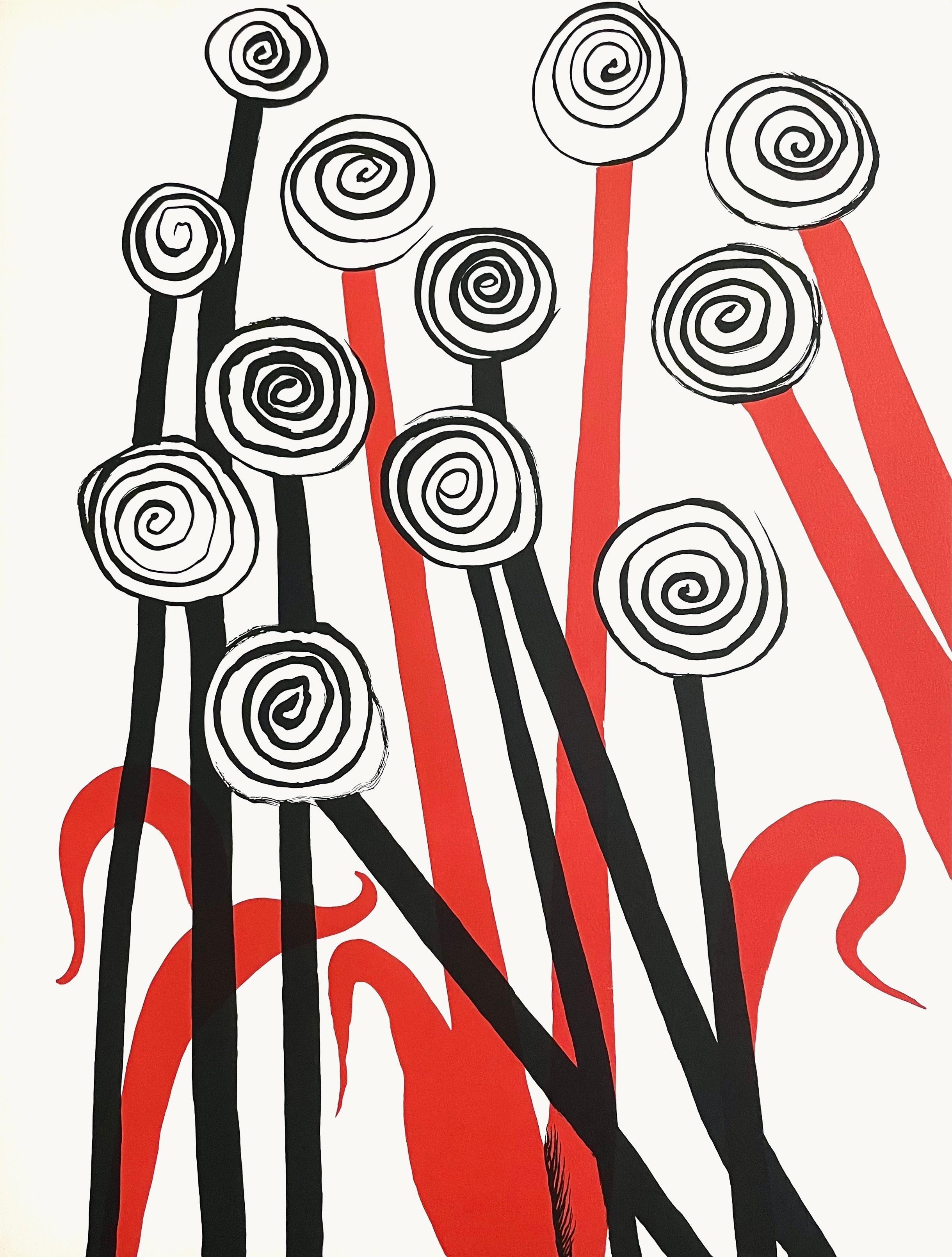 Alexander Calder Abstract Print - Calder, Les Fleurs