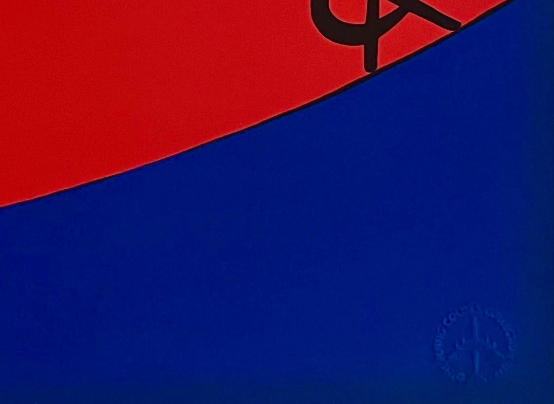 Lithographie auf Vélin d'Arches Papier. Beschriftung: Signiert in der Platte, geprägt mit dem offiziellen Braniff Flying Colors Collection'S Siegel und unnummeriert, wie ausgegeben. Guter Zustand. Anmerkungen: Aus der [Braniff International Airways]
