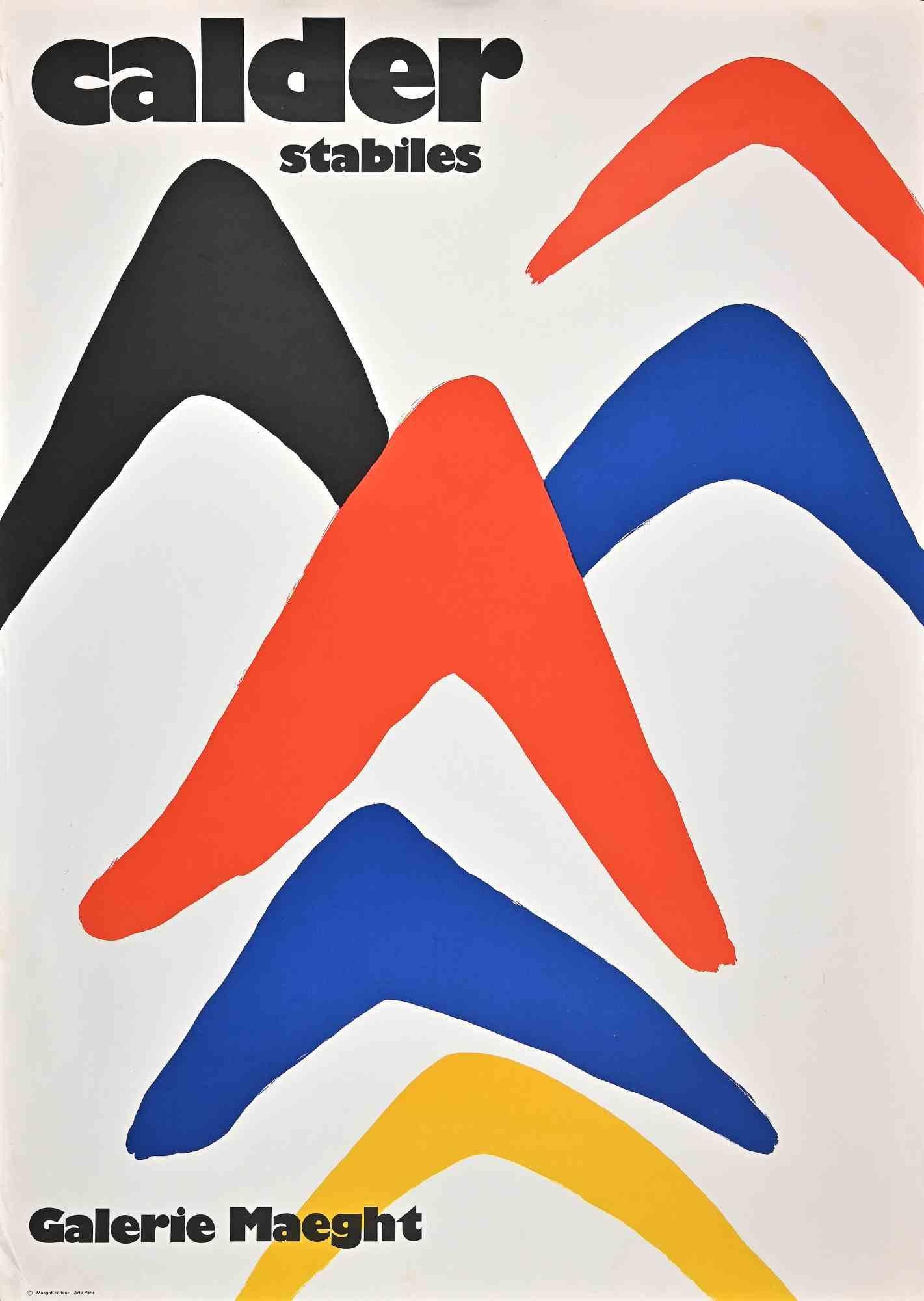 Affiche vintage d'après Alexander Calder - années 1970