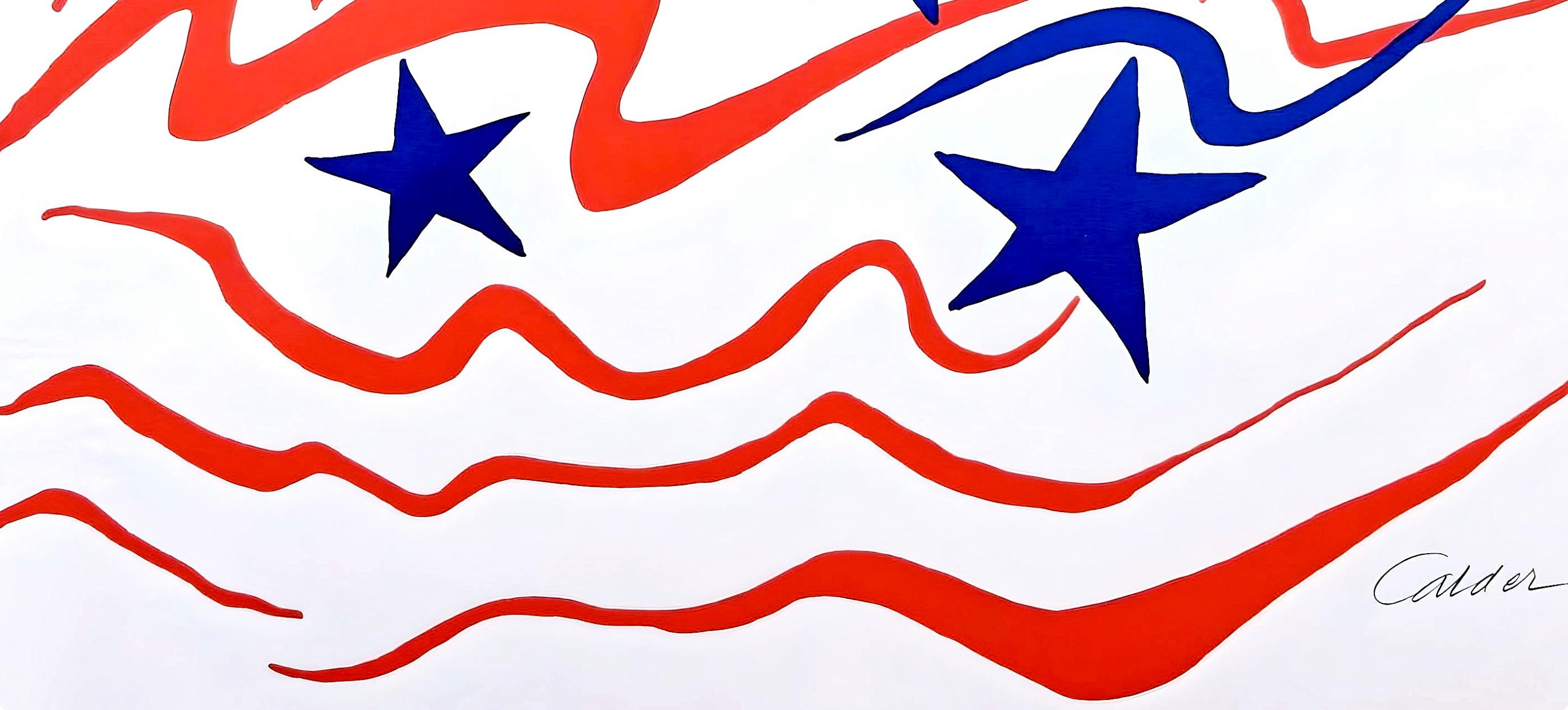 Calder, Stars and Stripes, Braniff International Airways Flying Colors (after) - Gray Figurative Print by Alexander Calder