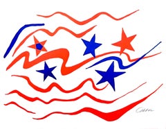 Vintage Calder, Stars and Stripes, Braniff International Airways Flying Colors (after)