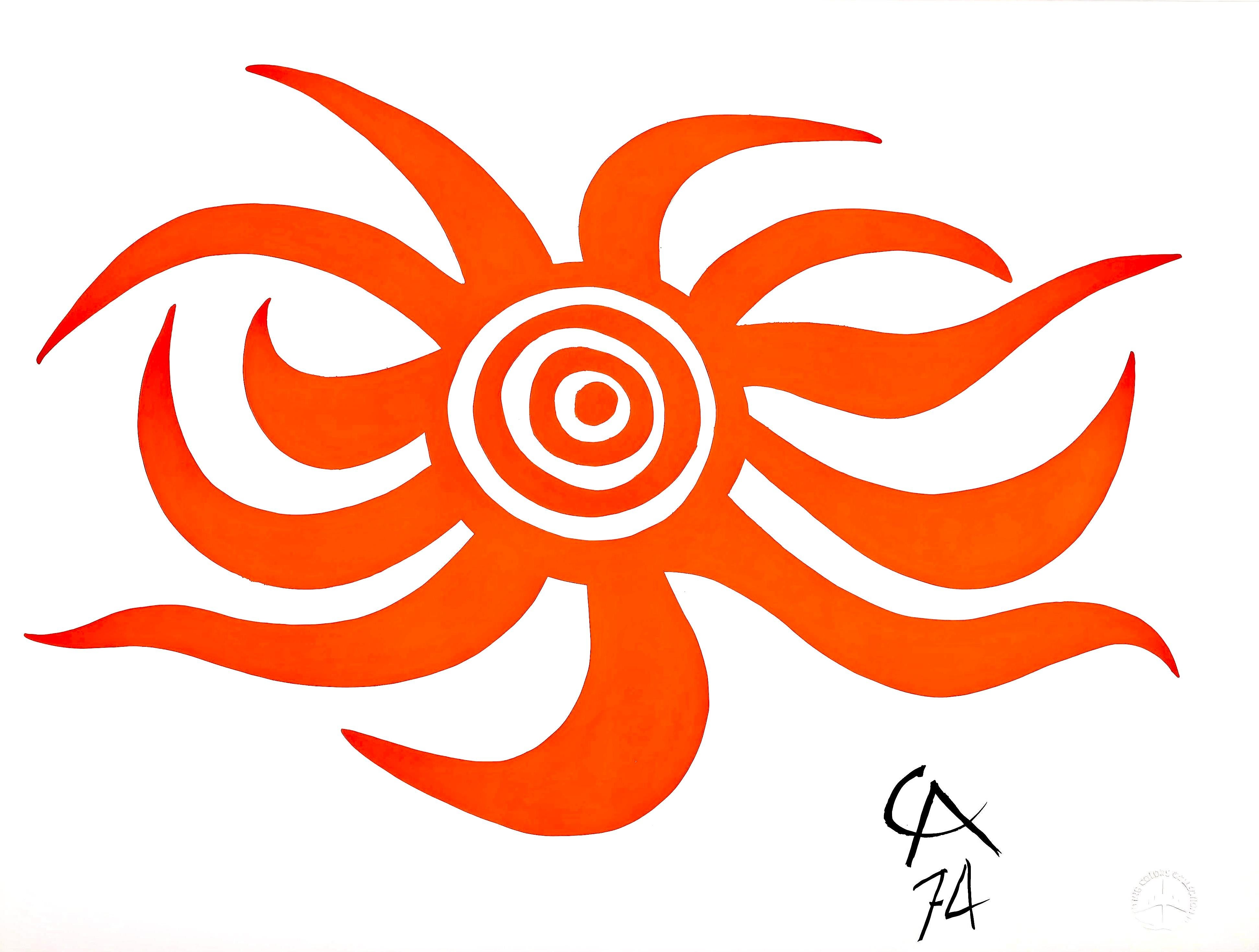 Figurative Print de Alexander Calder - Calder, Rayo de Sol, Braniff International Airways Flying Colors (después)