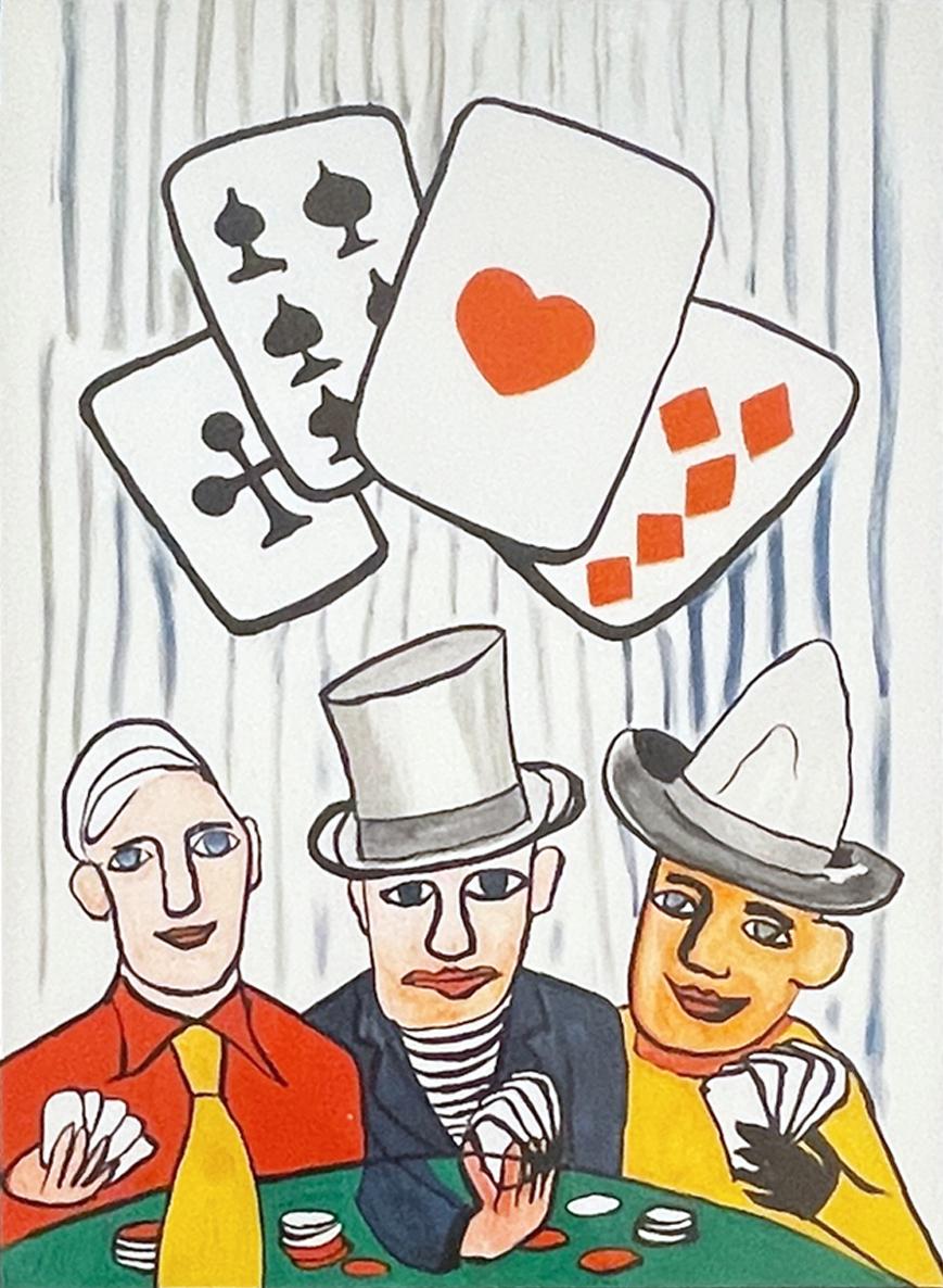 Kartenspieler (Derriere le Miroir # 212) – Print von Alexander Calder