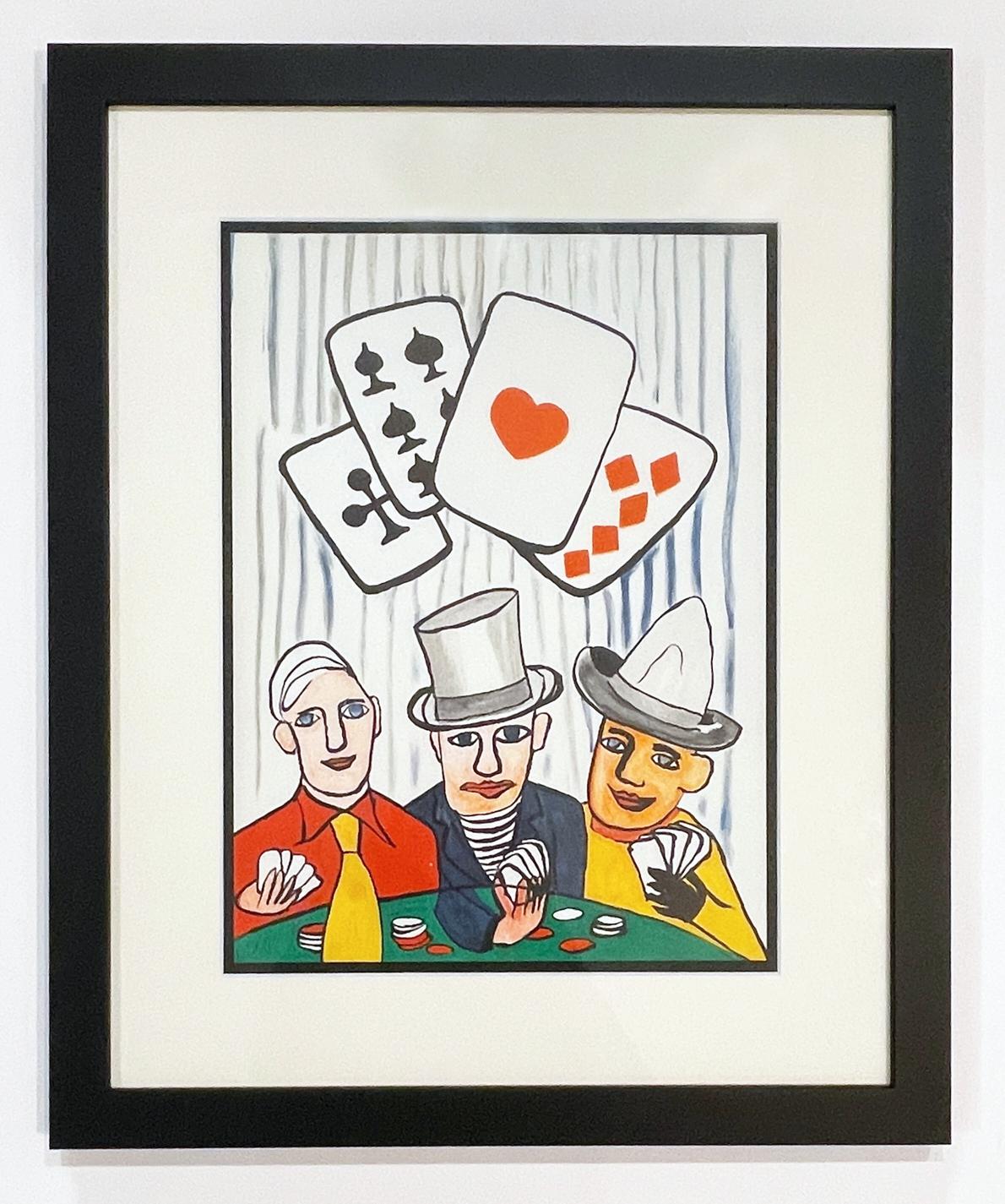 Kartenspieler (Derriere le Miroir # 212) (Postmoderne), Print, von Alexander Calder