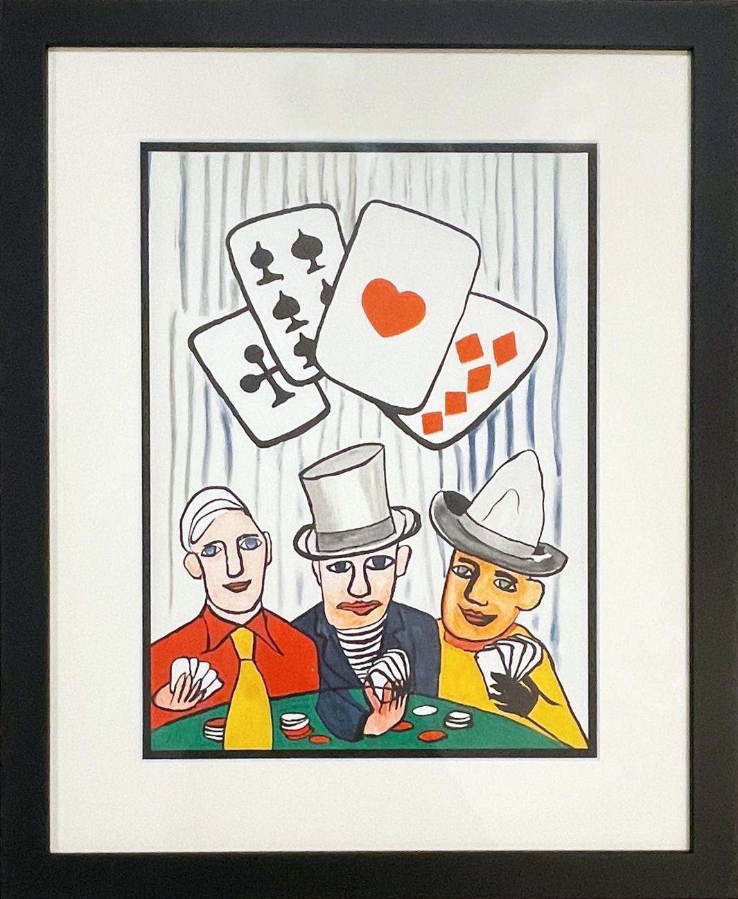 Alexander Calder Figurative Print - Card Players (Derriere le Miroir # 212)