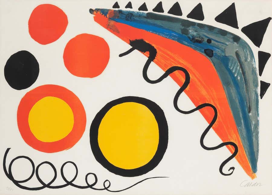 Cinq Boules et Deux Serpents, Alexander Calder