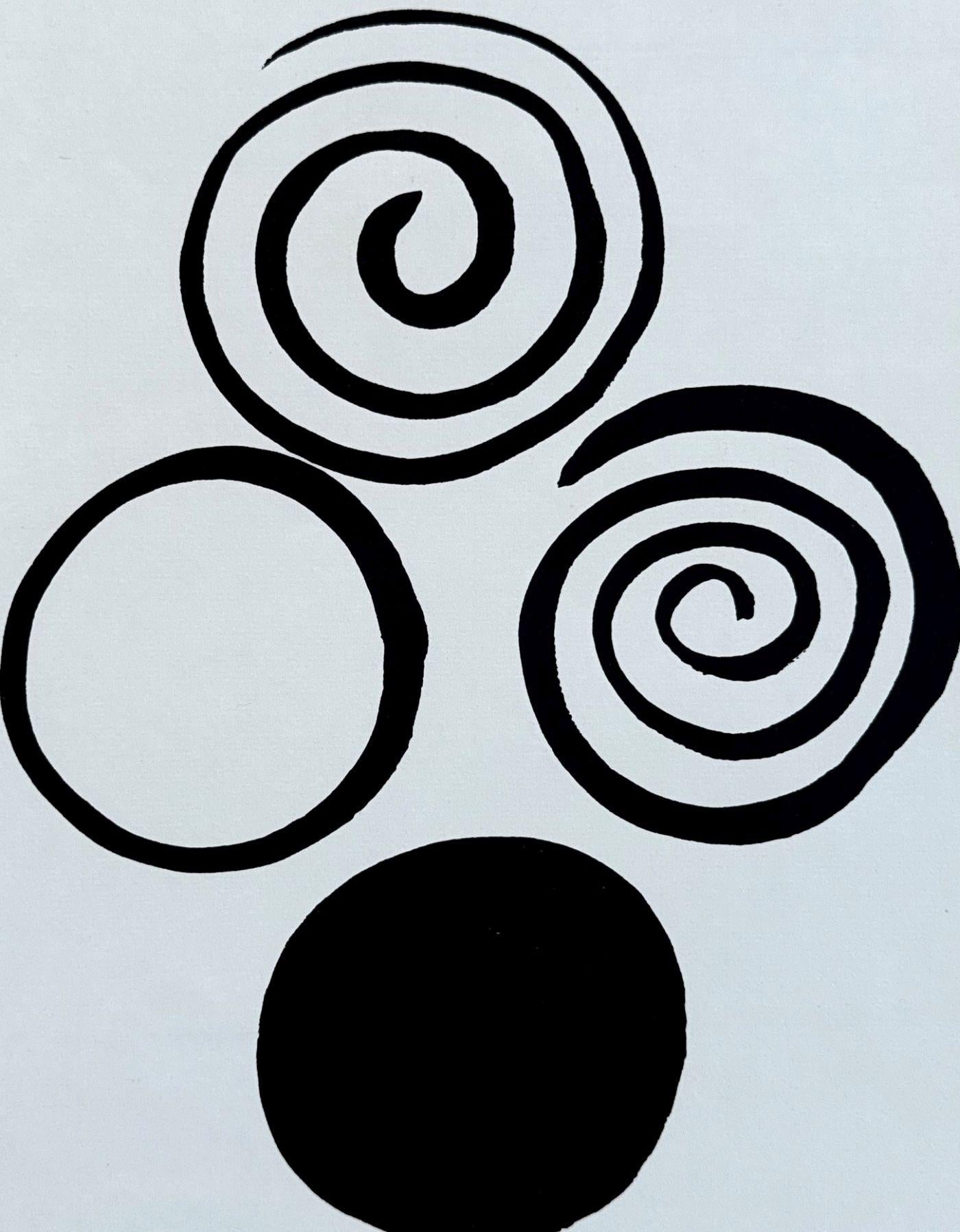 Kreise und Spiralen – Lithographie, 1965 – Print von Alexander Calder
