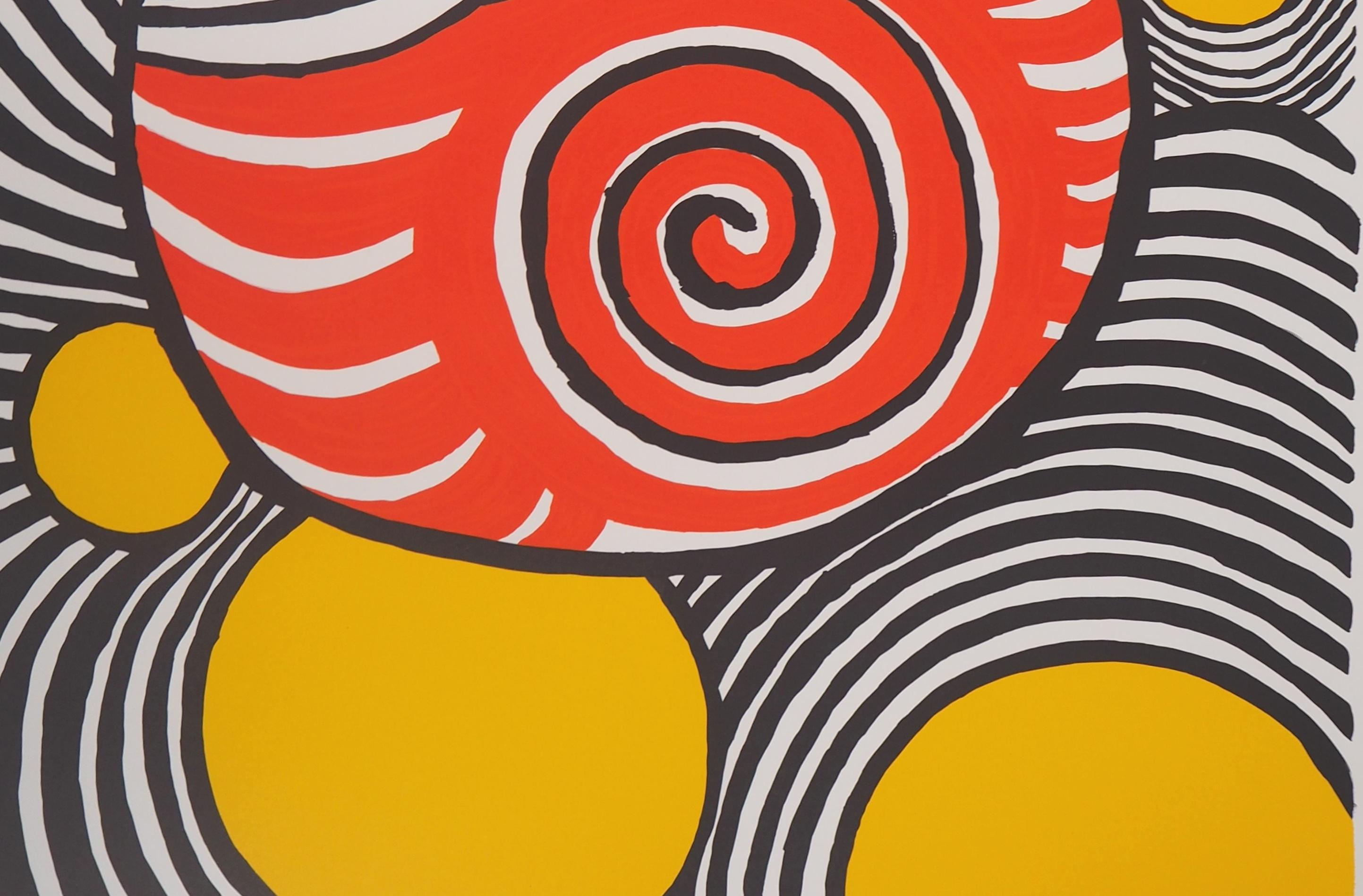 Color Balloons and Waves (Les Travestis du Reel) - Lithograph poster - 1979 For Sale 2