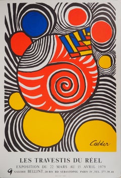 Color Balloons and Waves (Les Travestis du Reel) - Lithograph poster - 1979