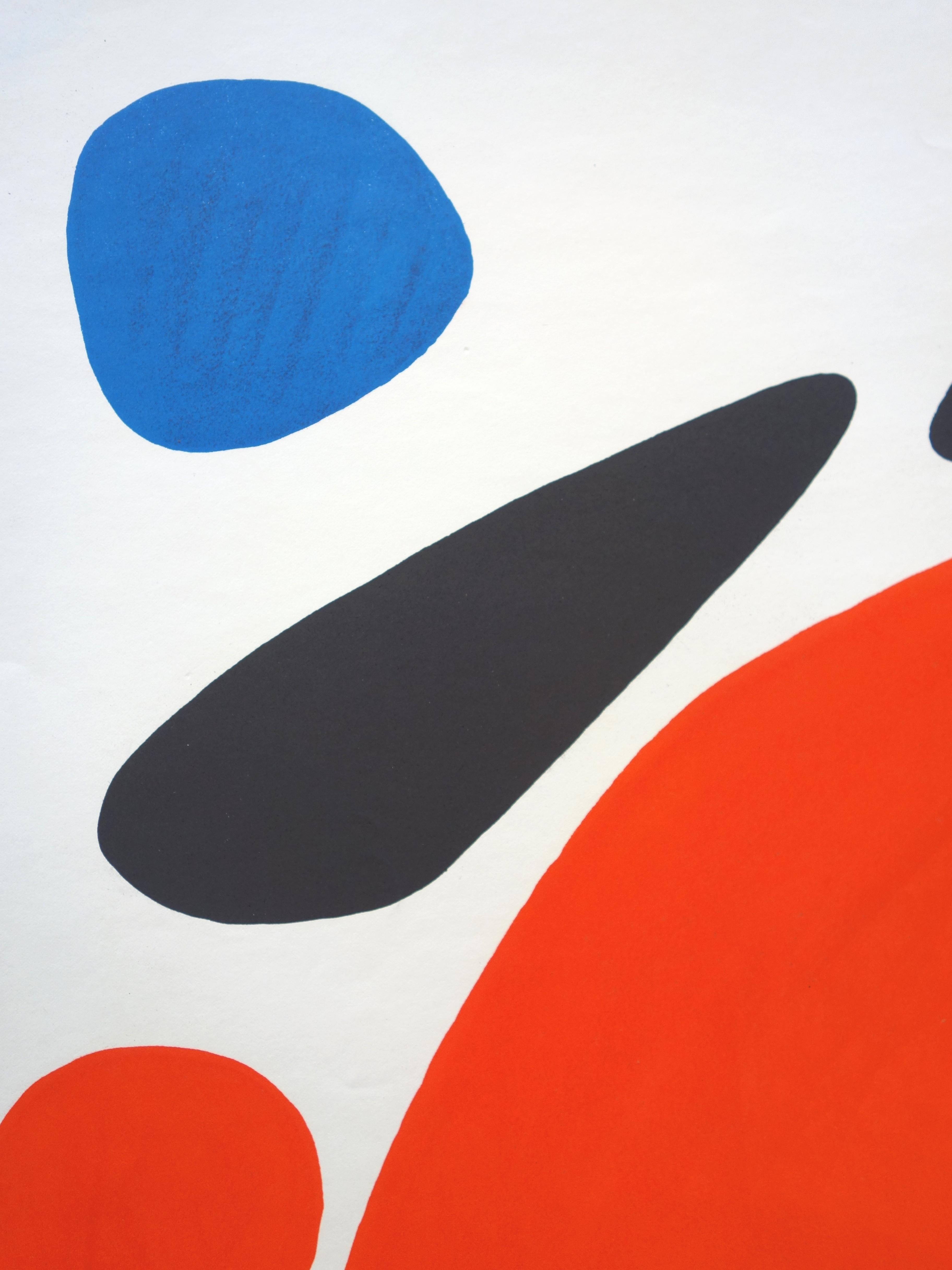Colorful Abstract Elements - Exhibition Poster  - American Modern Print by Alexander Calder