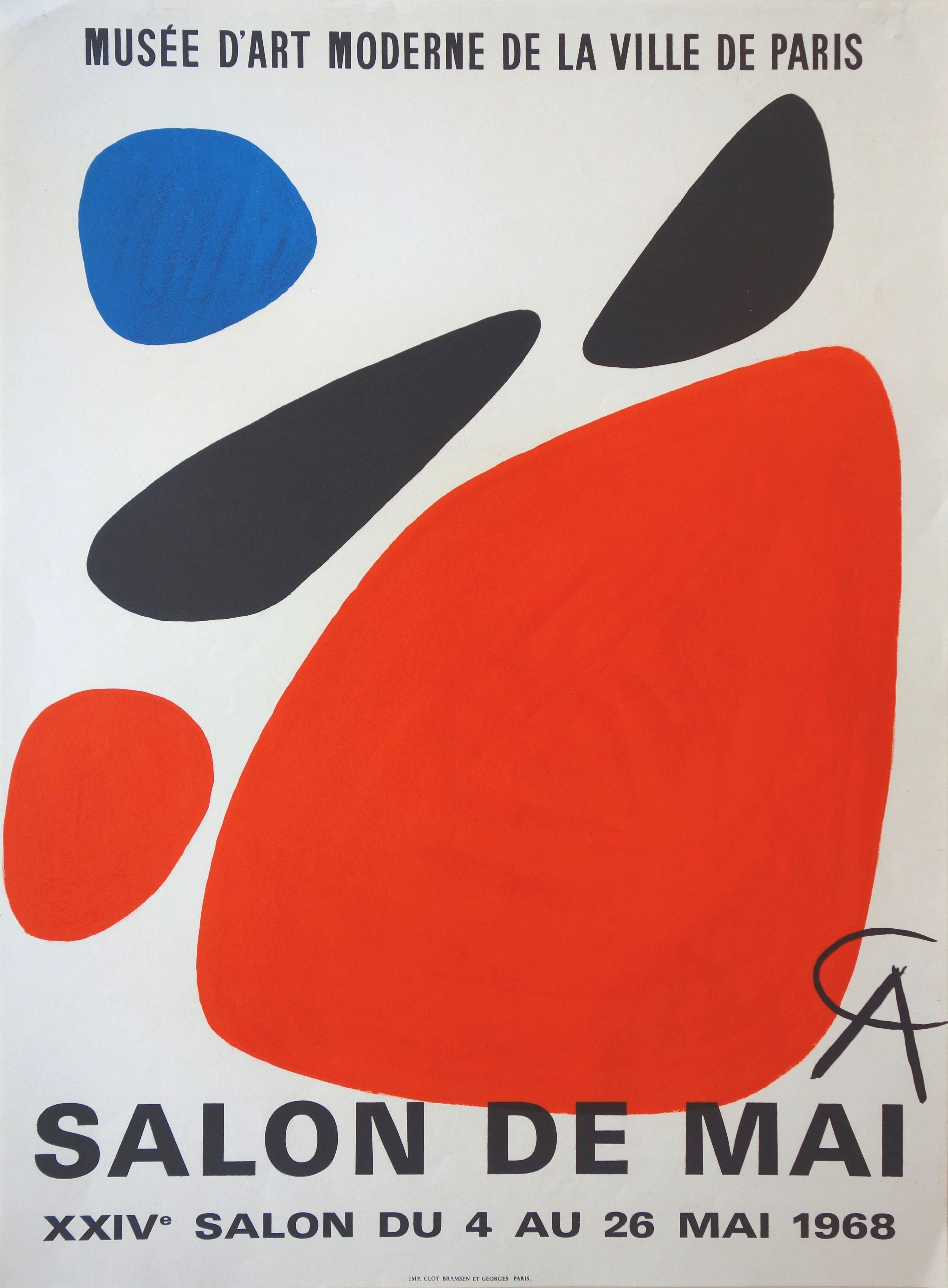 Alexander Calder Abstract Print - Colorful Abstract Elements - Exhibition Poster 