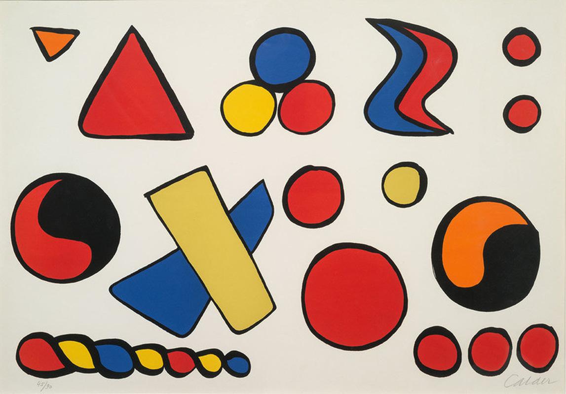Composition aux formes Géométriques - Print by Alexander Calder