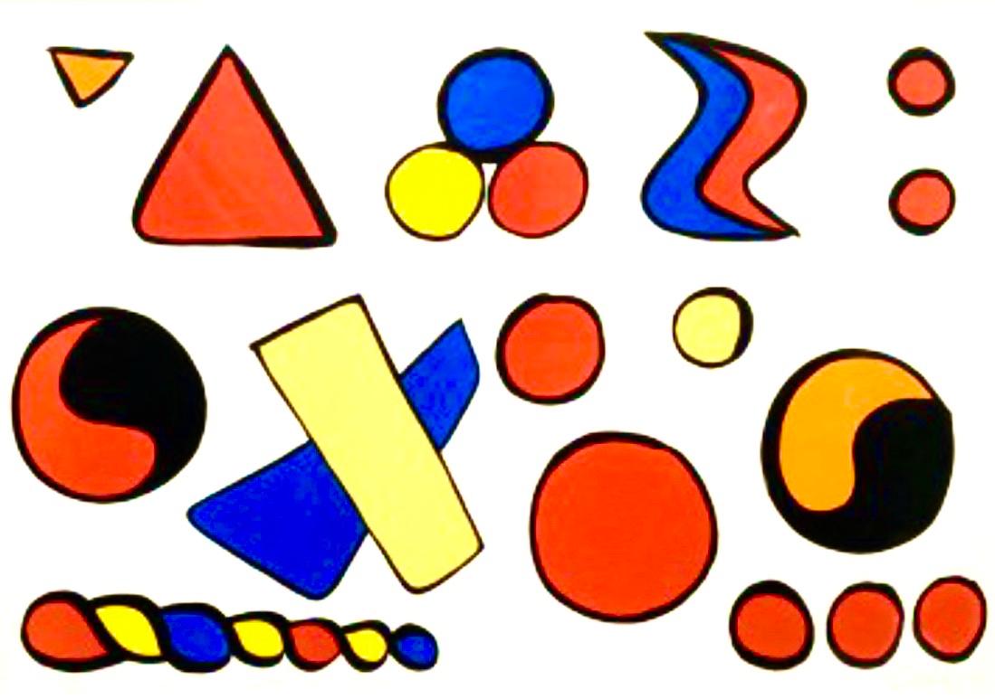 Alexander Calder Abstract Print - Composition aux formes géométriques