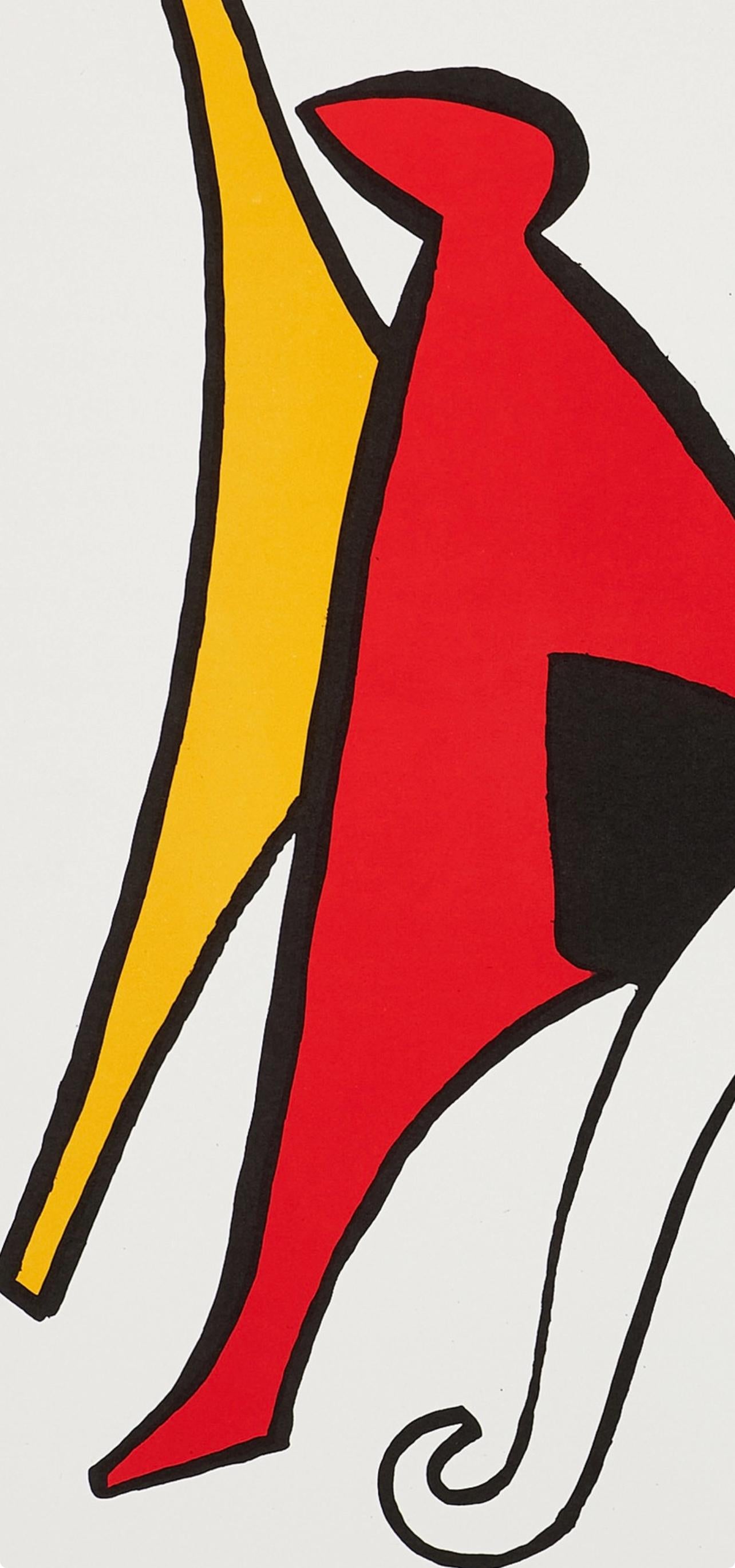 Composición, Derrière le miroir - Print de Alexander Calder