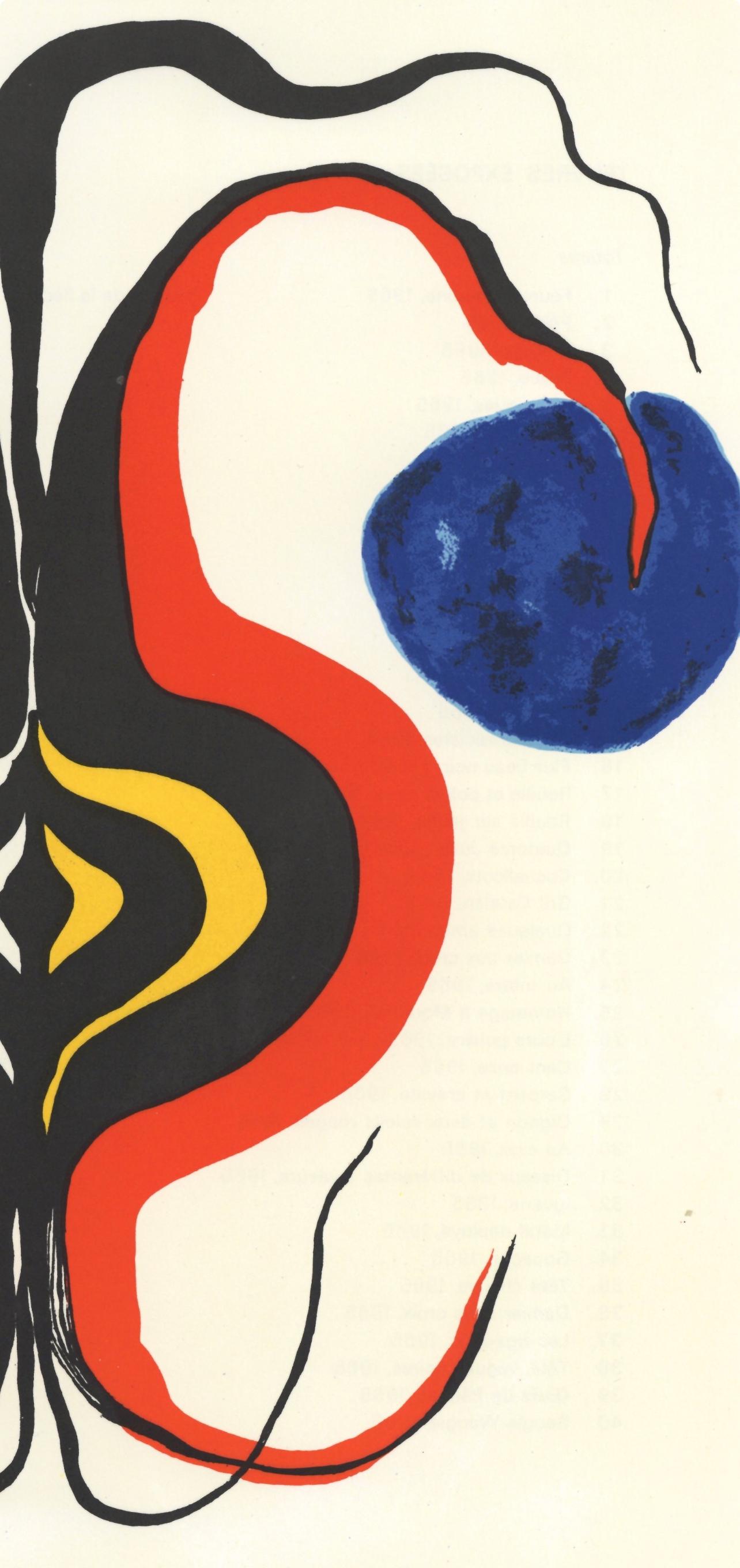 Zusammensetzung, Derrière le miroir – Print von Alexander Calder