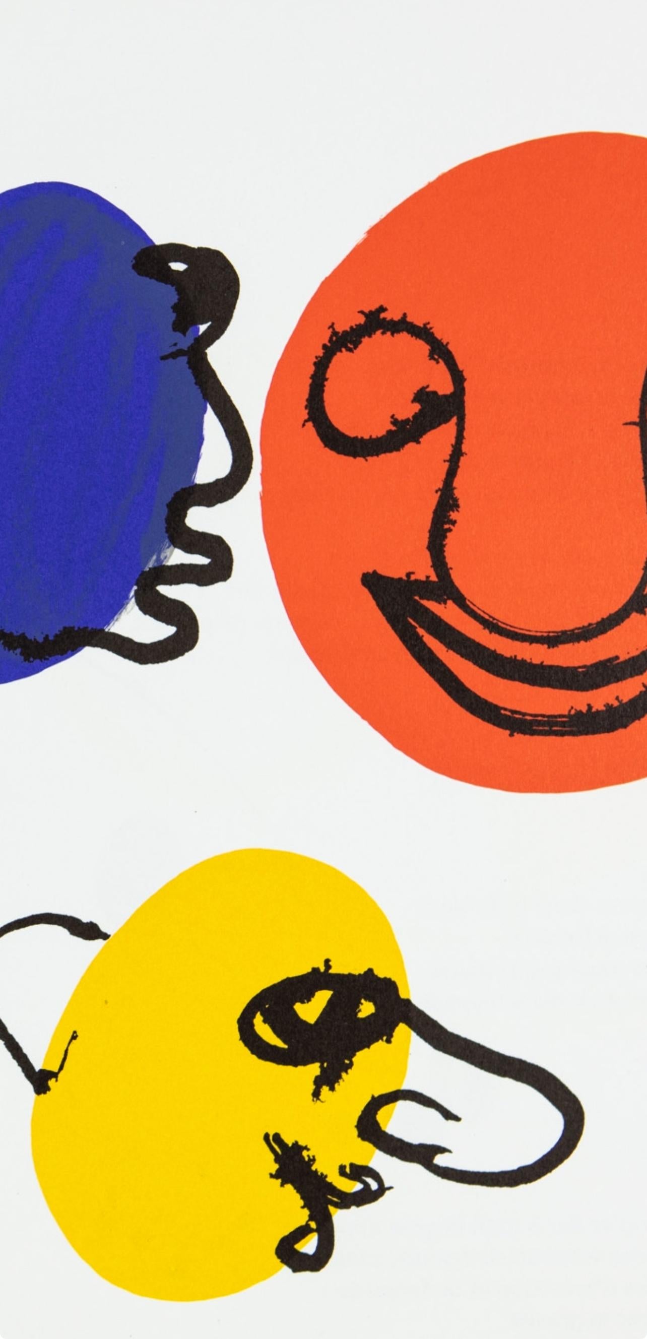 Composition, Derrière le miroir - Modern Print by Alexander Calder