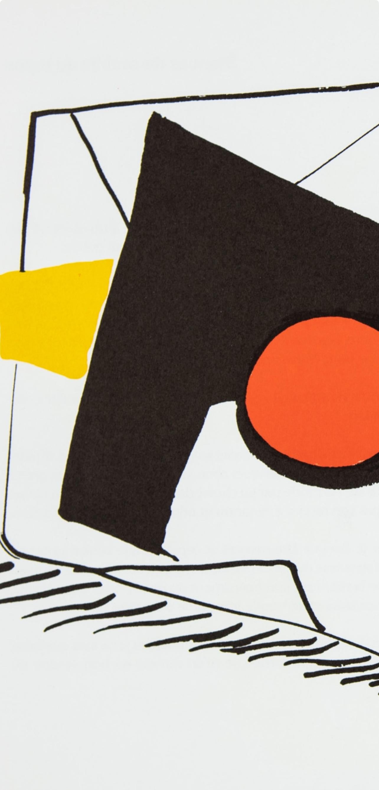 Composition, Derrière le miroir - Modern Print by Alexander Calder