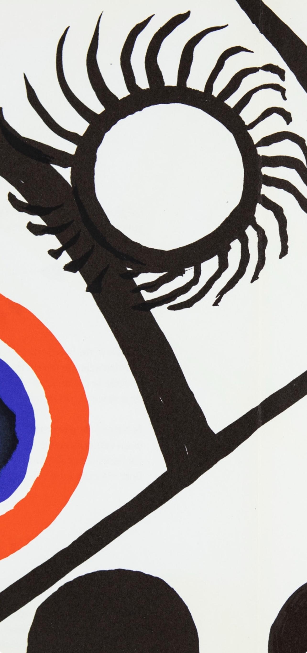 Composizione, Derrière le miroir - Print Moderno di Alexander Calder