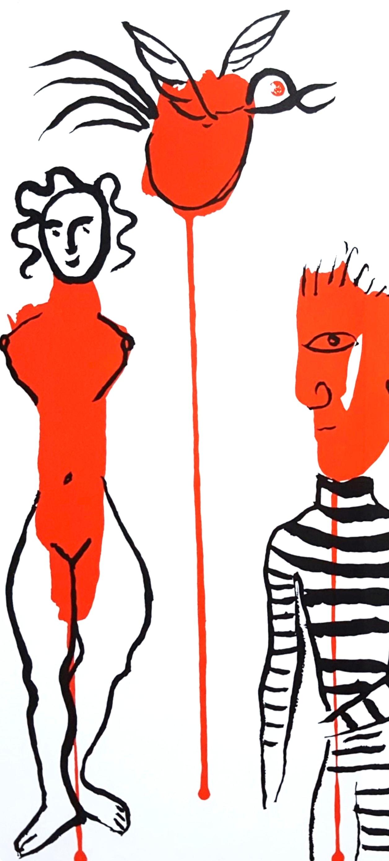 Composizione, Derrière le miroir - Print Moderno di Alexander Calder